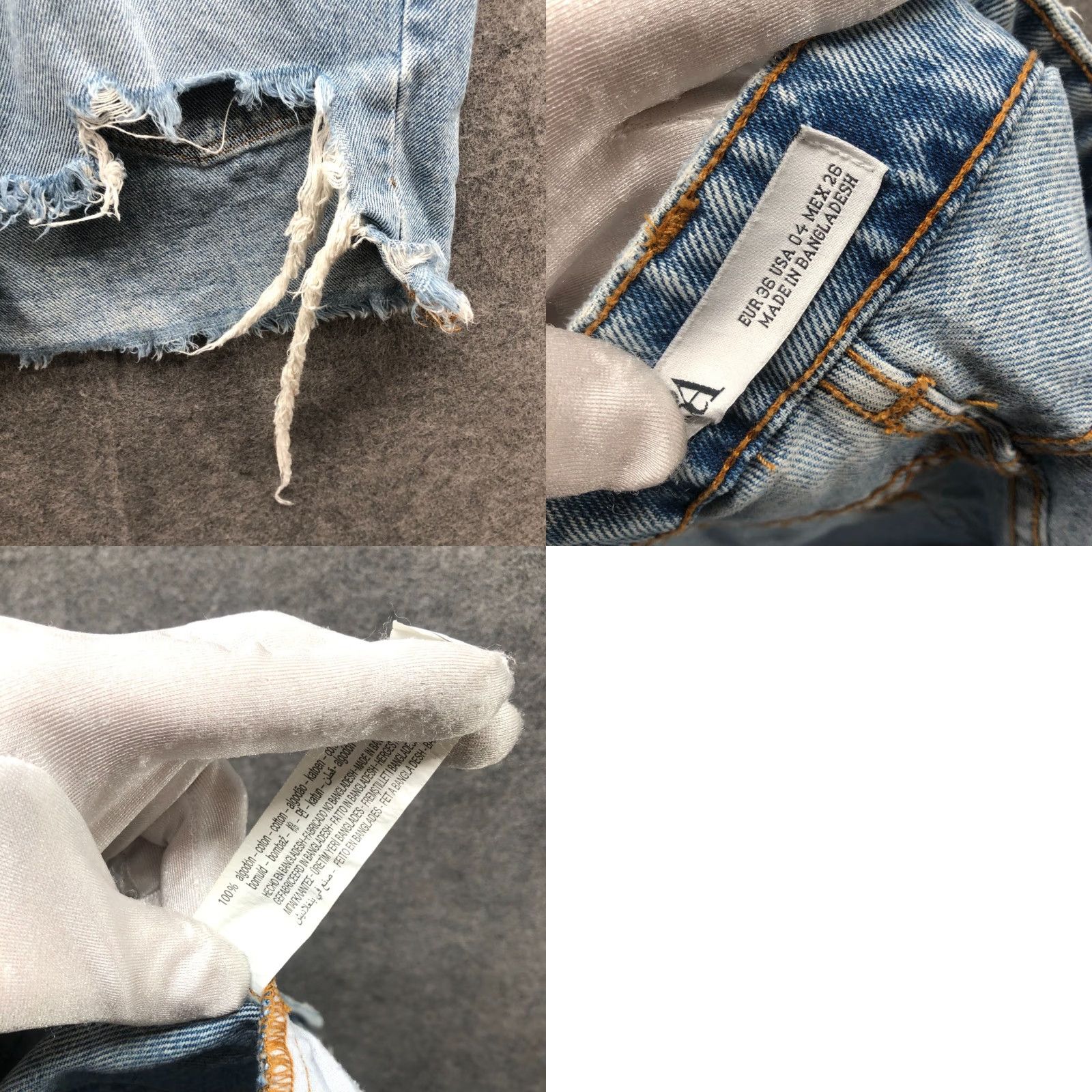 Zara Zara Denim Shorts Womens 4 Blue Light Wash Cutoff Frayed Ripped Distressed Jeans Shorts Women 4 Blue Light Wash Cut-Off Size 27" / US 4 / IT 40 - 8 Thumbnail