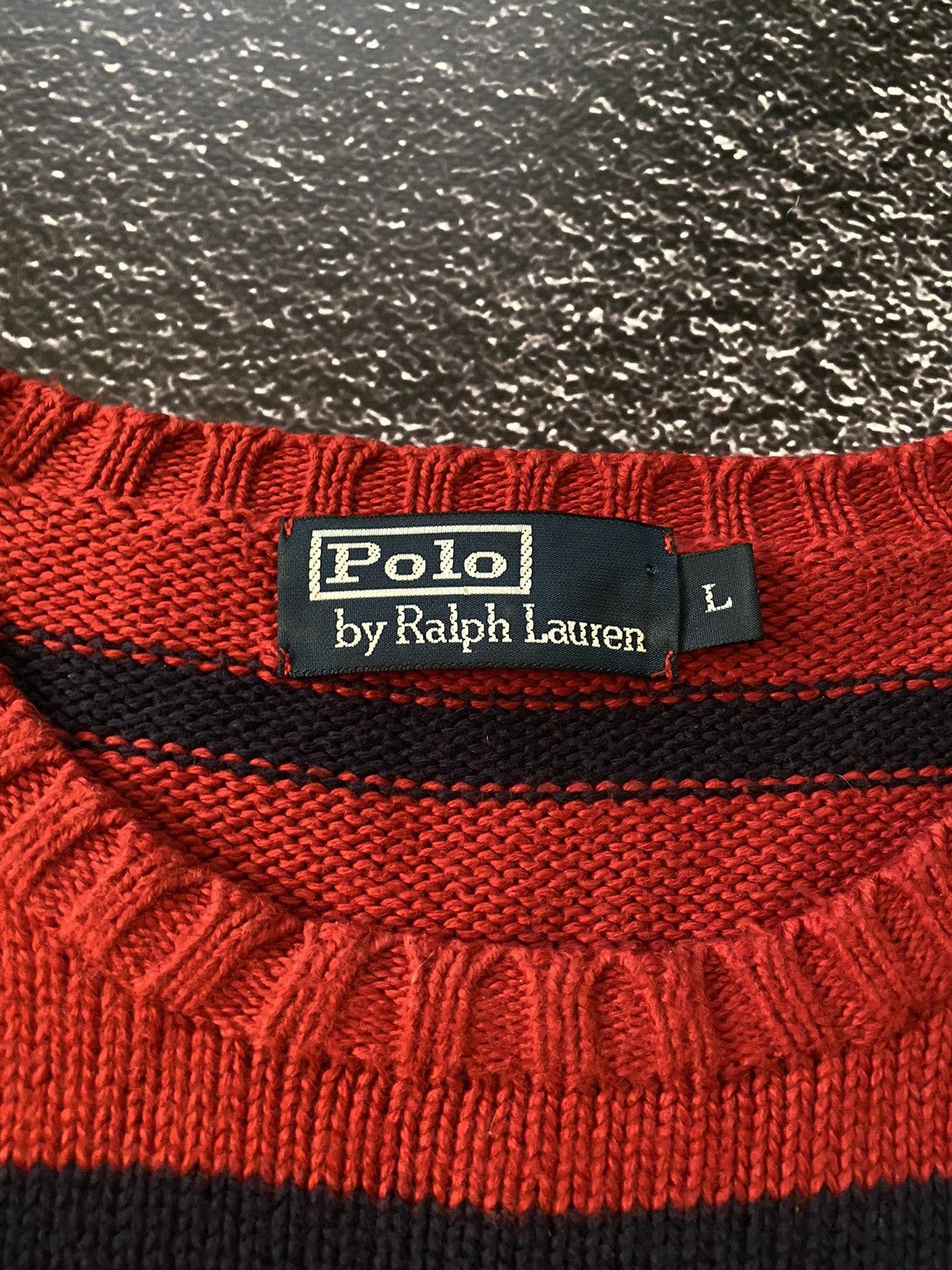 Polo Ralph Lauren Vintage Polo Ralph Lauren Red Striped Sweater 90s Hype Size US L / EU 52-54 / 3 - 6 Thumbnail