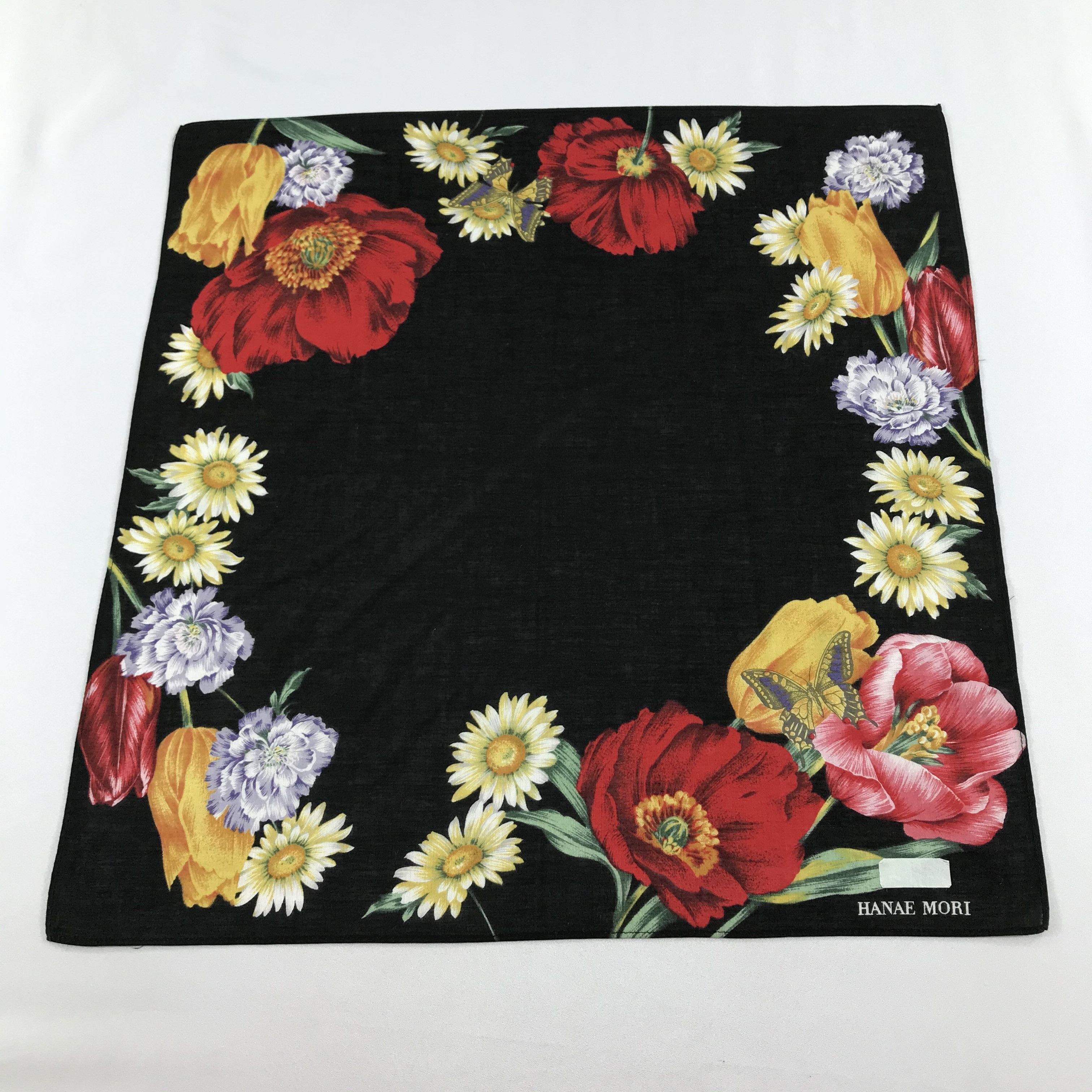 Hanae Mori Hanae Mori Floral Handkerchief Neckerchief Bandana H658 Size ONE SIZE - 1 Thumbnail
