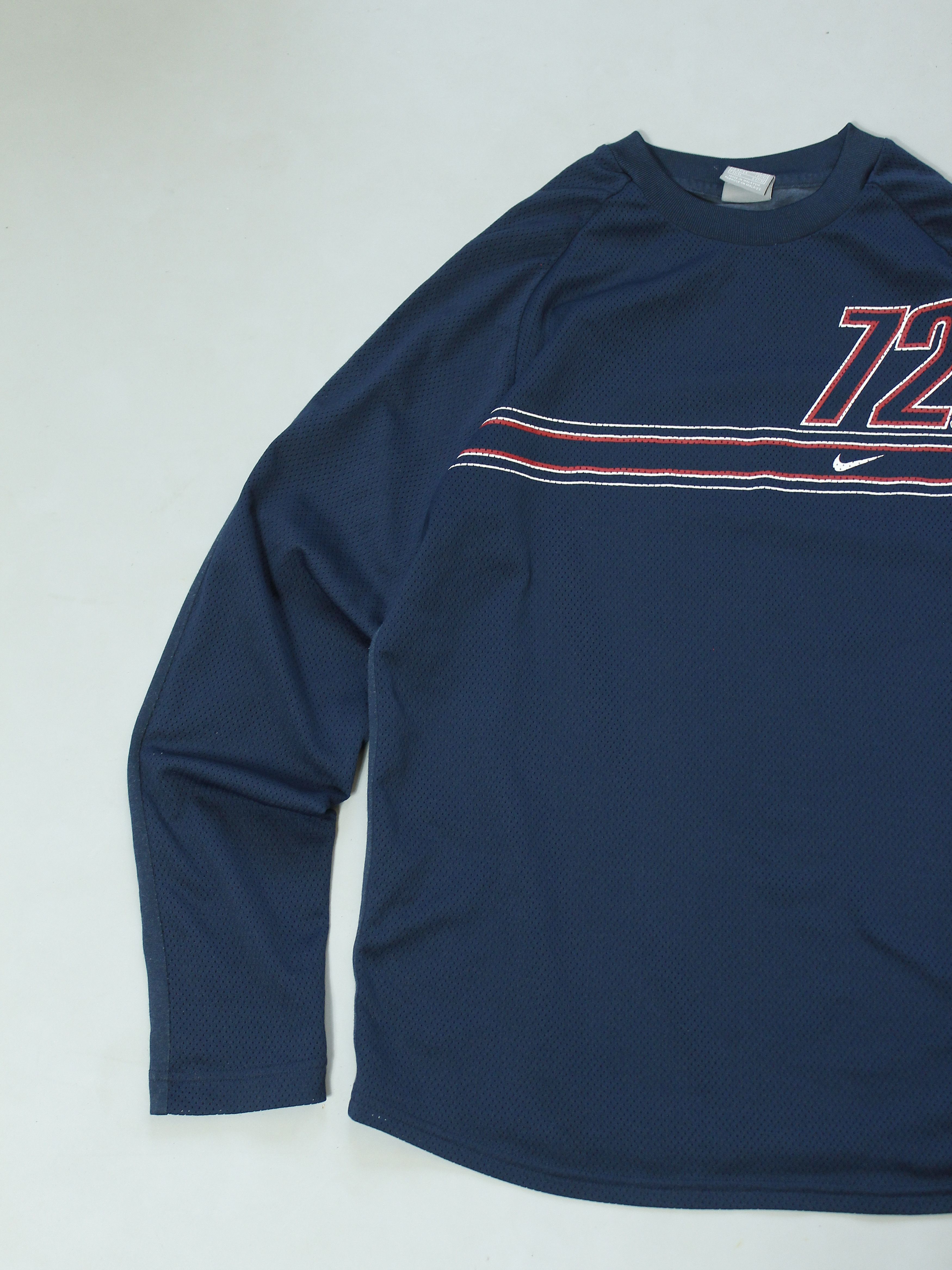 Nike × Vintage NIKE 72 VINTAGE MENS LONGSLEEVE PERFORATED FRONT SIDE Size US L / EU 52-54 / 3 - 3 Thumbnail