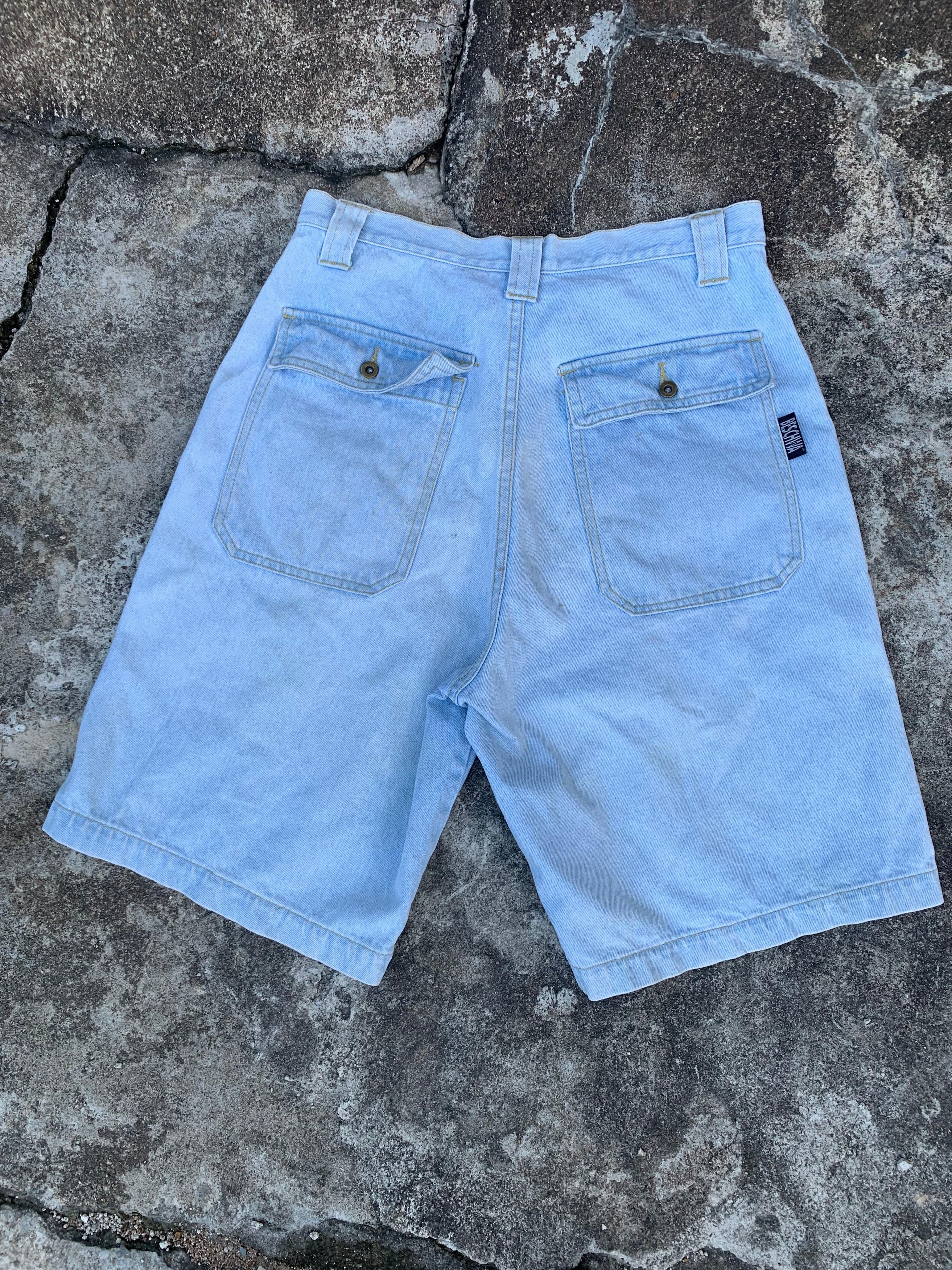 Alien Workshop × Vintage VTG 00s Beschwa Baggy denim shorts pants Size US 32 / EU 48 - 2 Thumbnail