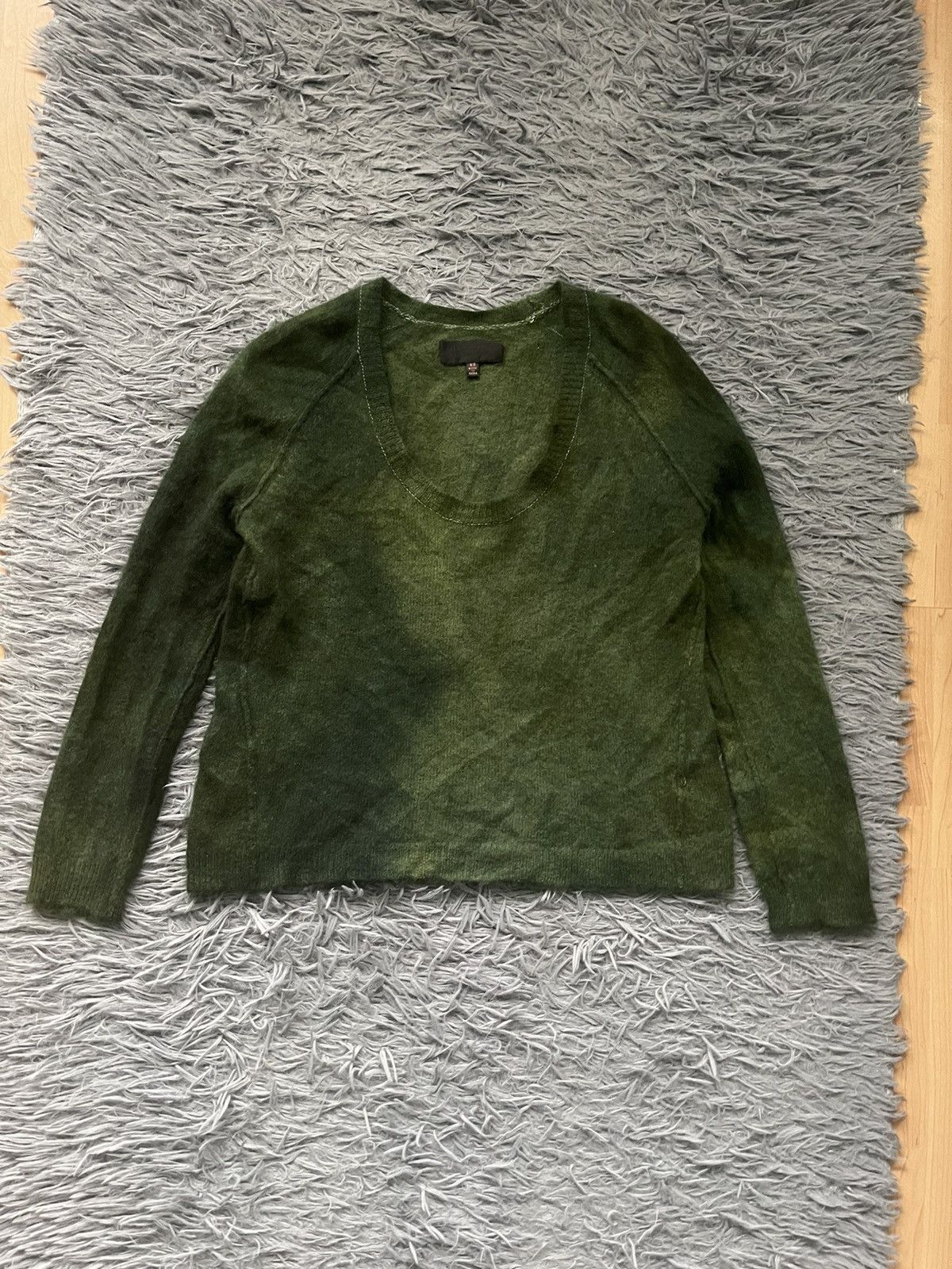 image of Avant Garde x Cashmere Wool Nili Lotan 100% Cashmere Sweater in Green, Women's (Size XS)