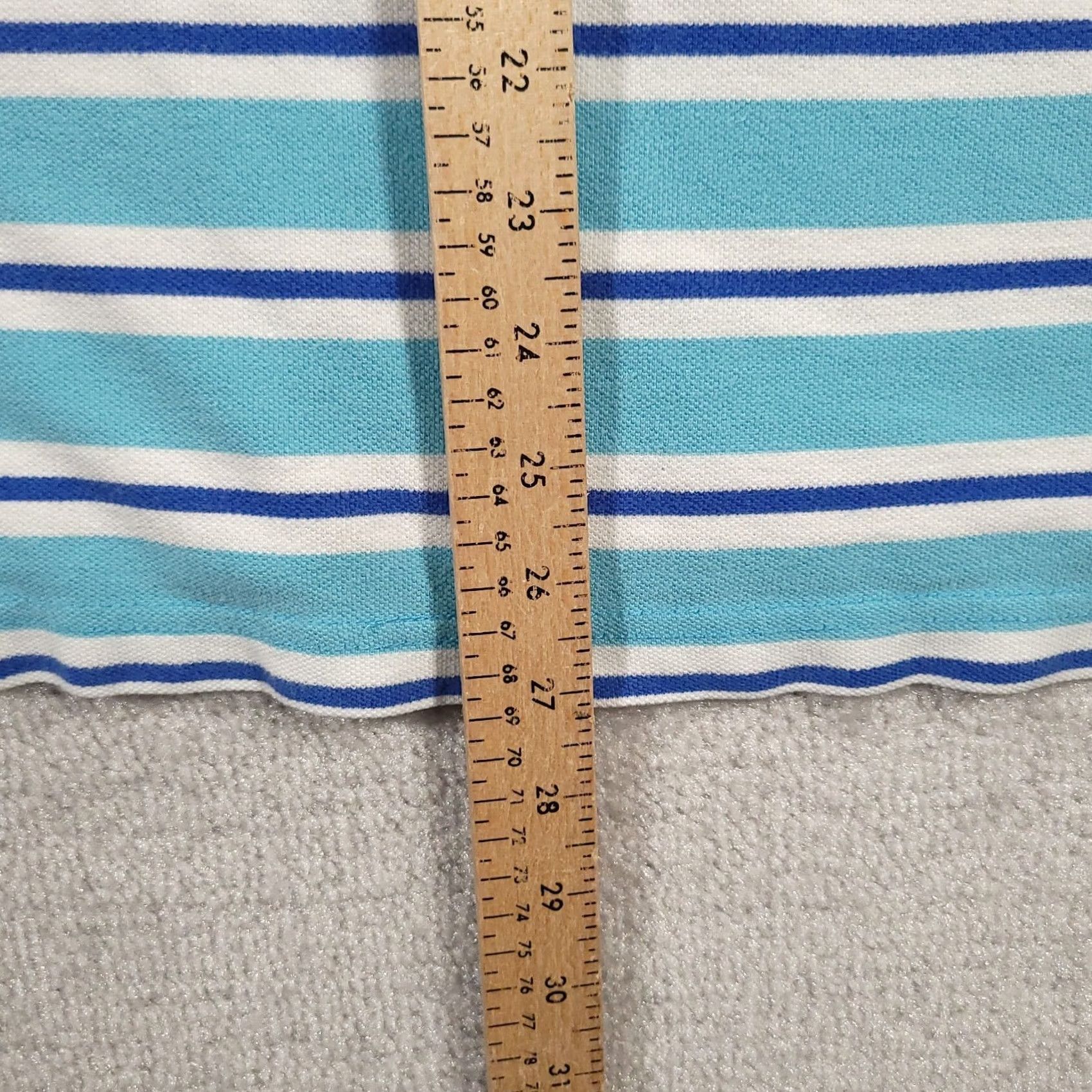 Croft & Barrow Croft & Barrow Polo Shirt Short Sleeve Blue Striped L Mens Regular Size Large Size US L / EU 52-54 / 3 - 6 Thumbnail