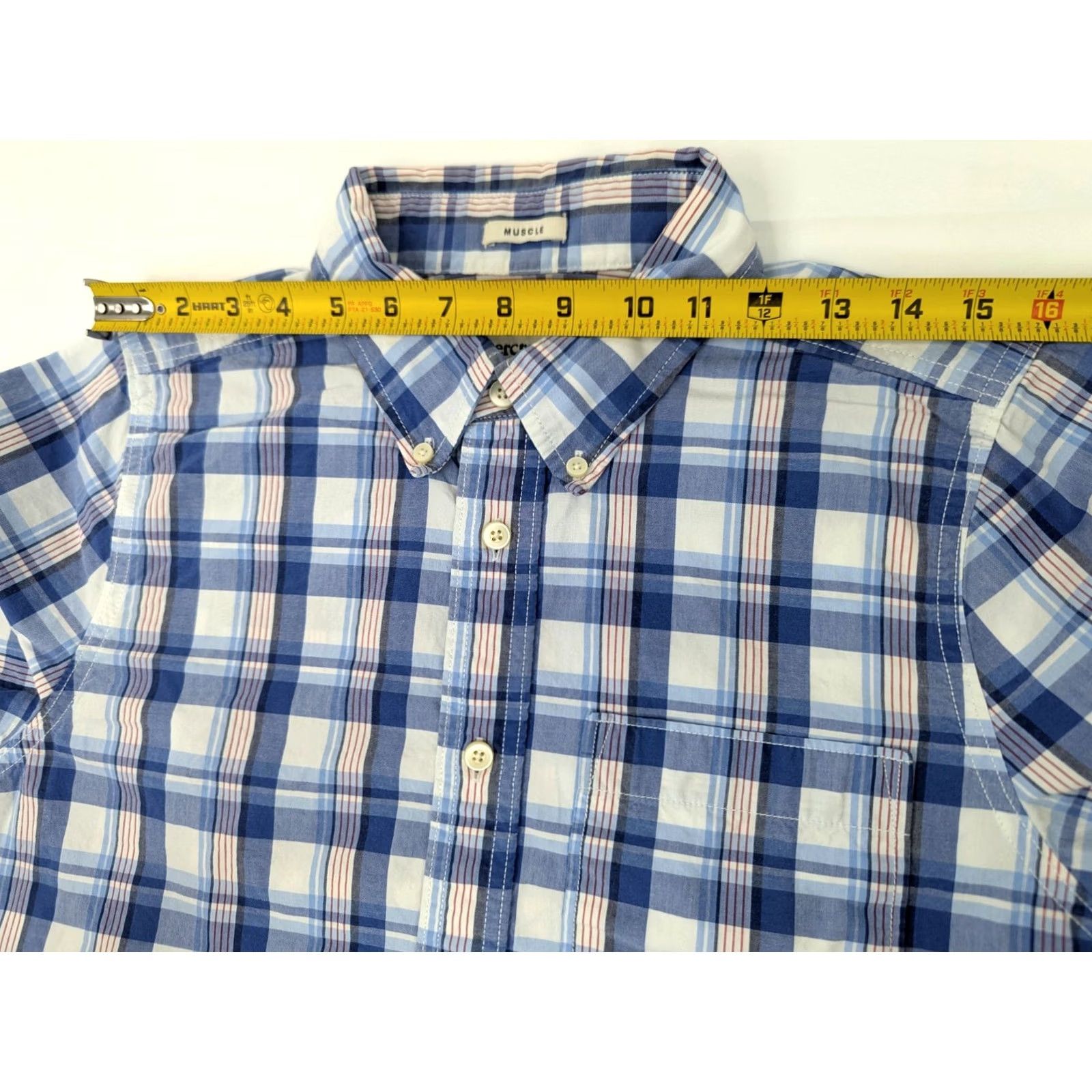 Abercrombie & Fitch Abercrombie & Fitch Shirt Men L Blue Red Plaid Muscle Y2K Long Sleeve Button-Up Vintage Size US L / EU 52-54 / 3 - 7 Thumbnail