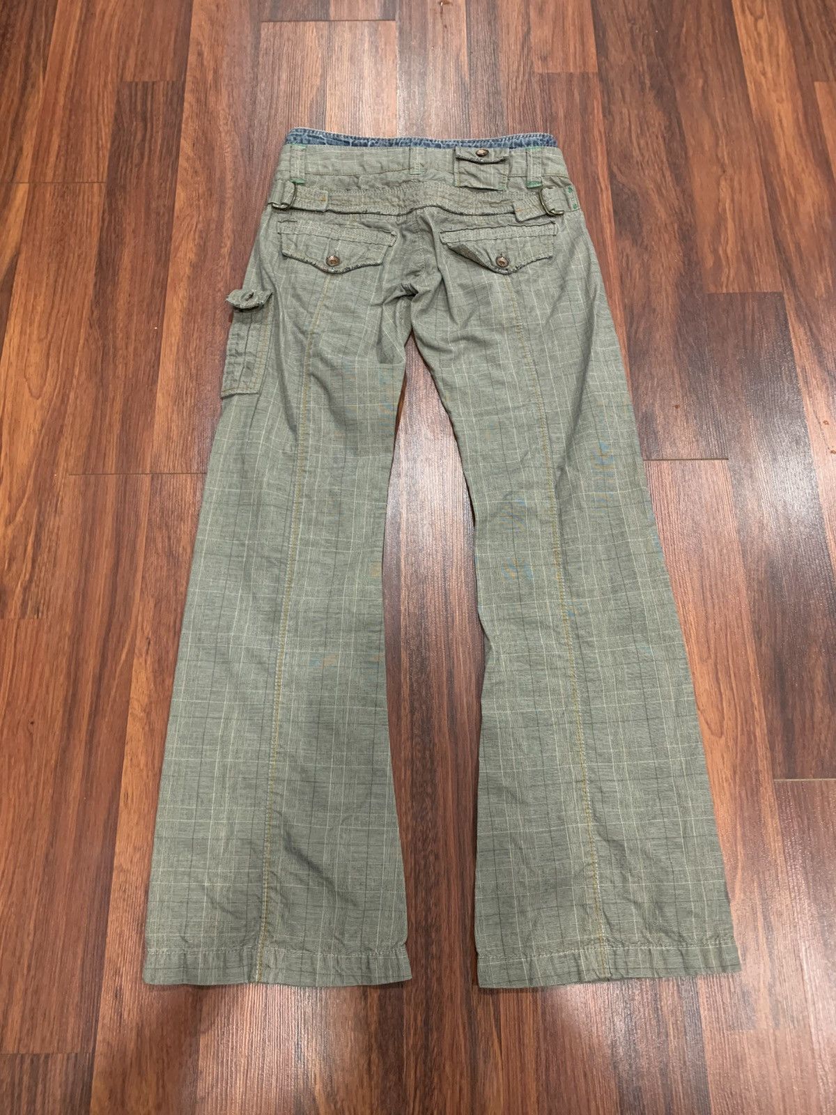 If Six Was Nine Three Dots Flared Checkered Pants Size 30" / US 8 / IT 44 - 1 Thumbnail