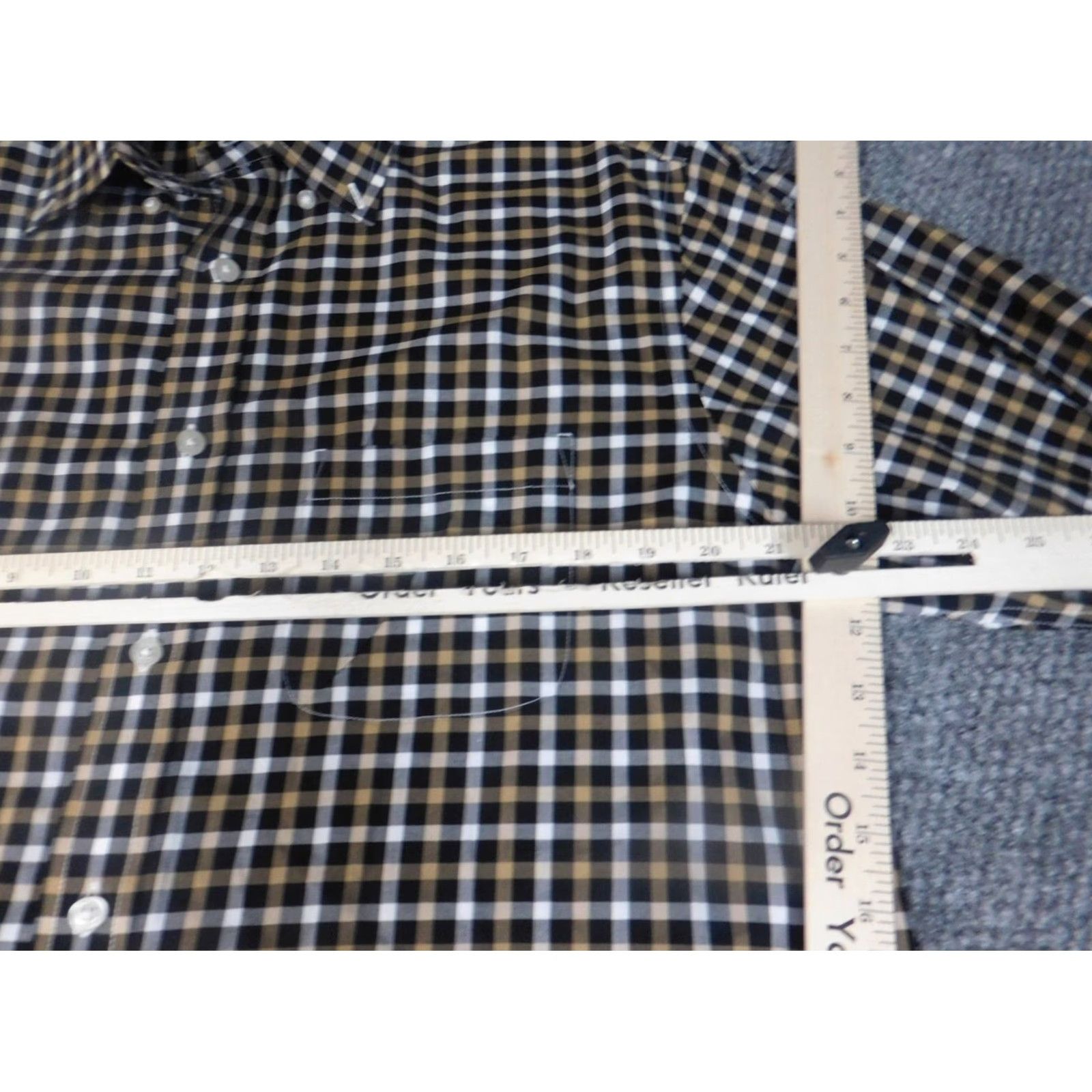 Cremieux Daniel Cremieux Mens Shirt Medium Multicolor Plaid Button-Down Knit Cotton Long Sleeve Regular Button-Up Collared Mens Size US M / EU 48-50 / 2 - 3 Thumbnail