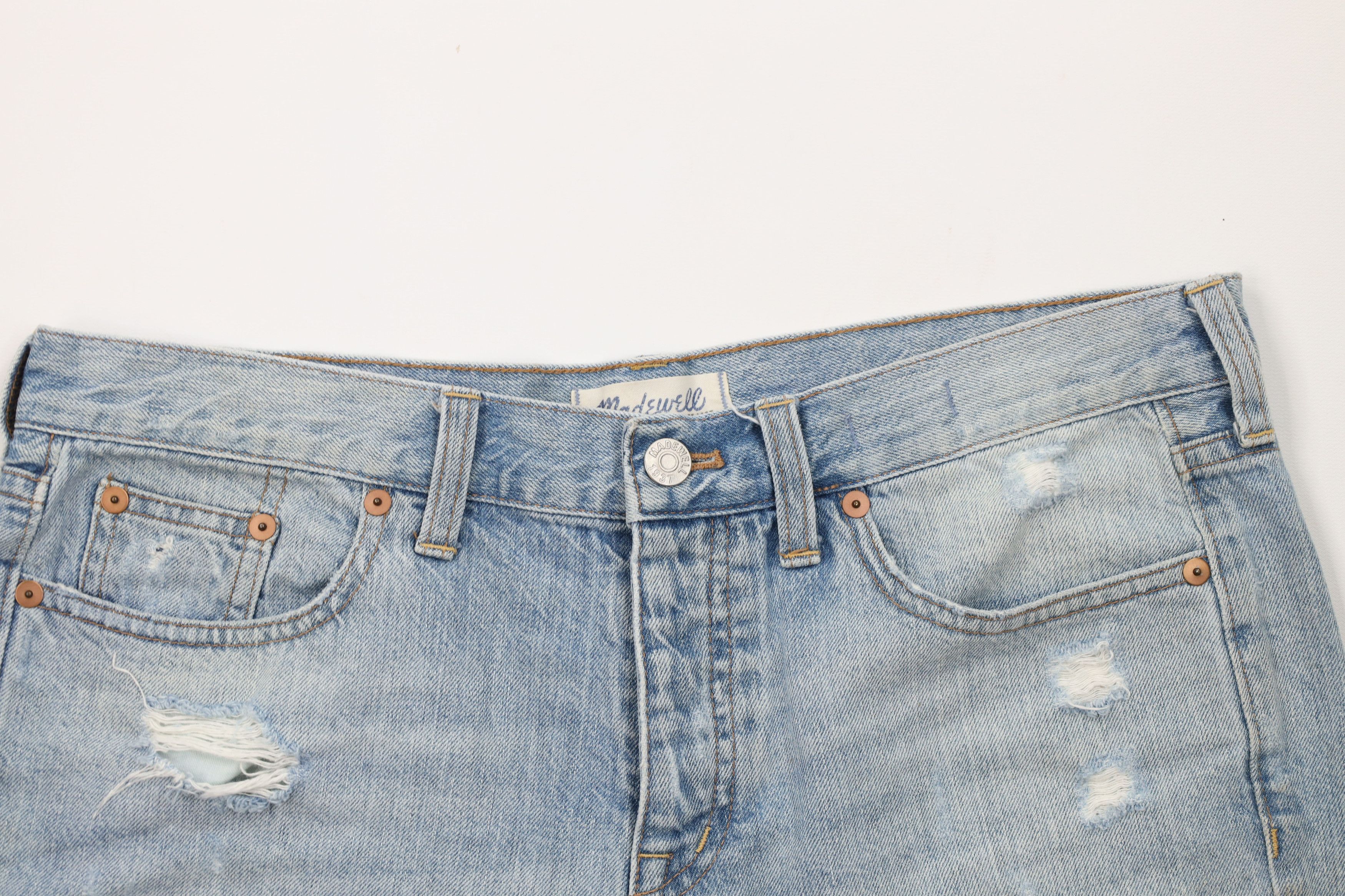 Madewell Madewell Button Fly Denim Jean Shorts Blue Cotton Size 29" - 2 Thumbnail