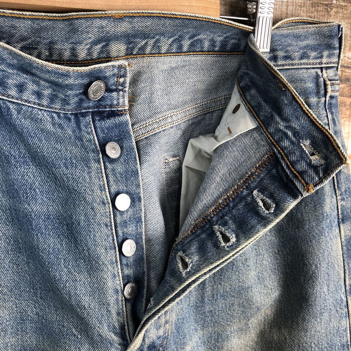 Levi's 501xx Levis Blue Denim jeans Pants #A2572 Size US 35 - 13 Thumbnail