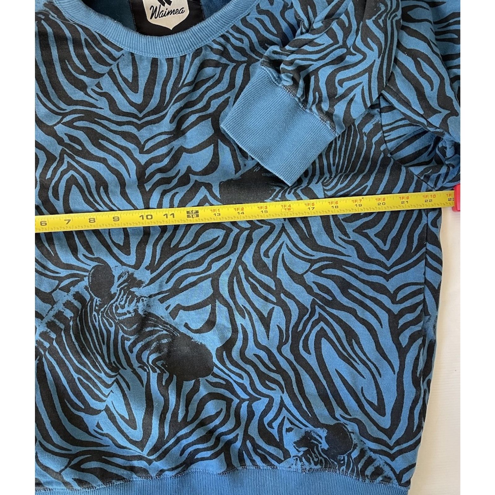Waimea Waimea Sweatshirt Blue Zebra XL Crew Long Sleeve Unique! Size US XL / EU 56 / 4 - 6 Thumbnail