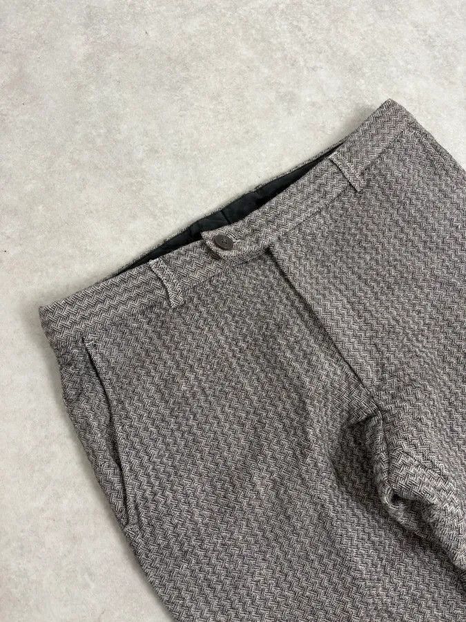 Dries Van Noten Dries Van Noten Grey Classy Wool Mozaic Pants Size US 30 / EU 46 - 6 Thumbnail