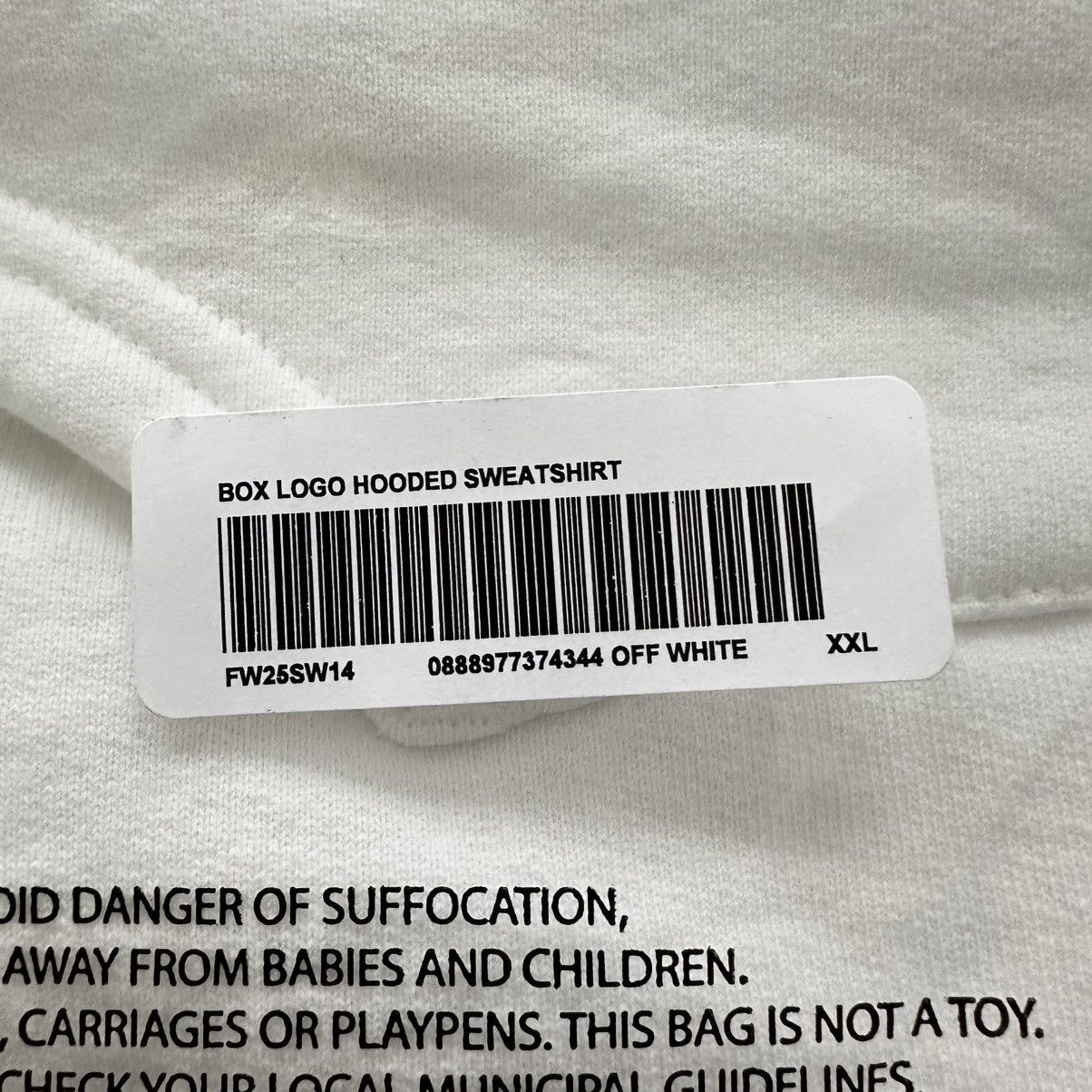 Supreme Box Logo Hooded Sweatshirt ‘White’ (FW25) - SIZE XXL