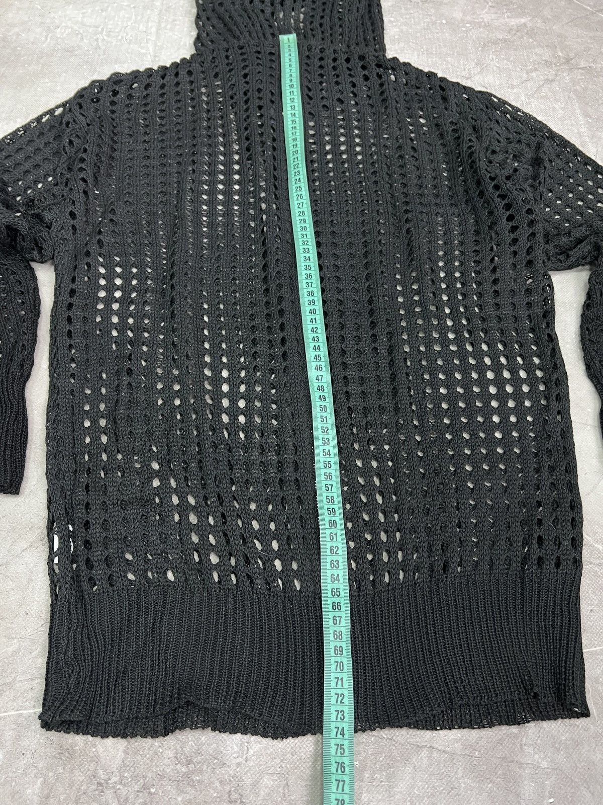 Le Grande Bleu (L.G.B.) Vintage Knitted Black mesh Hoodie LGB Y2K style japanese Size US M / EU 48-50 / 2 - 10 Thumbnail