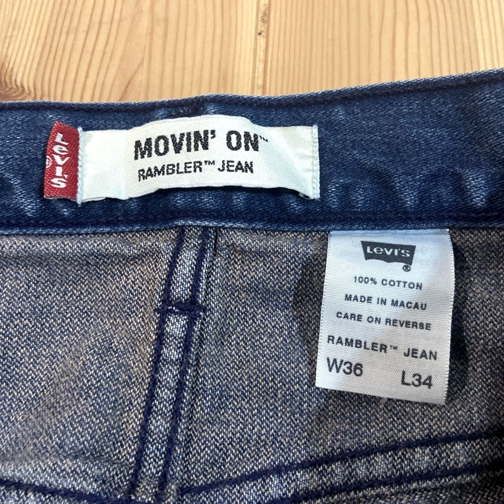 Levi's Levi's Jeans Mens Regular 36x34 Denim Blue Bootcut 5-Pocket Zip Inseam 34 Rambler Movin' On 90s Style Size US 38 / EU 54 - 3 Thumbnail