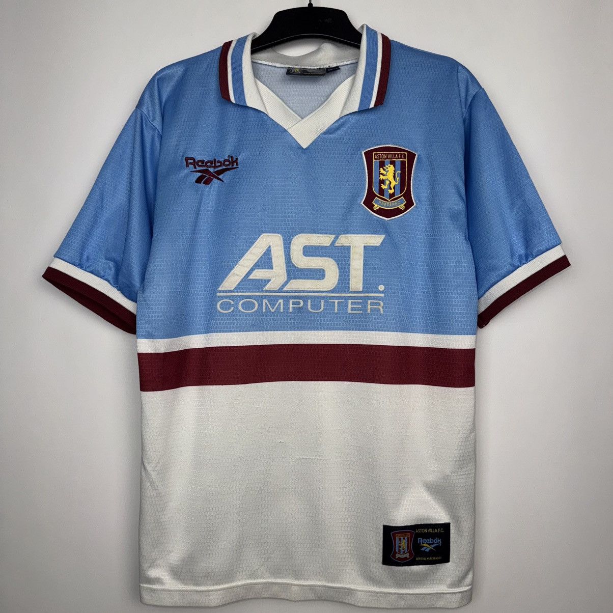 Reebok ASTON VILLA 1997 1998 AWAY FOOTBALL SHIRT SOCCER JERSEY Size US S / EU 44-46 / 1 - 1 Thumbnail