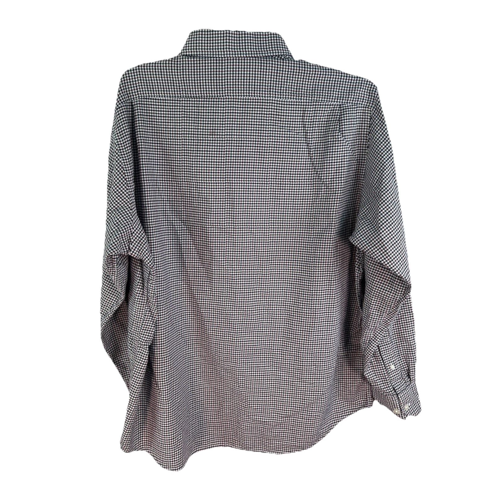 Hart Schaffner Marx Hart Shaffner Marx Button-Up Shirt Men XL Black Herringbone Long Sleeve, Classic, Designer, All Seasons Size US XL / EU 56 / 4 - 5 Thumbnail
