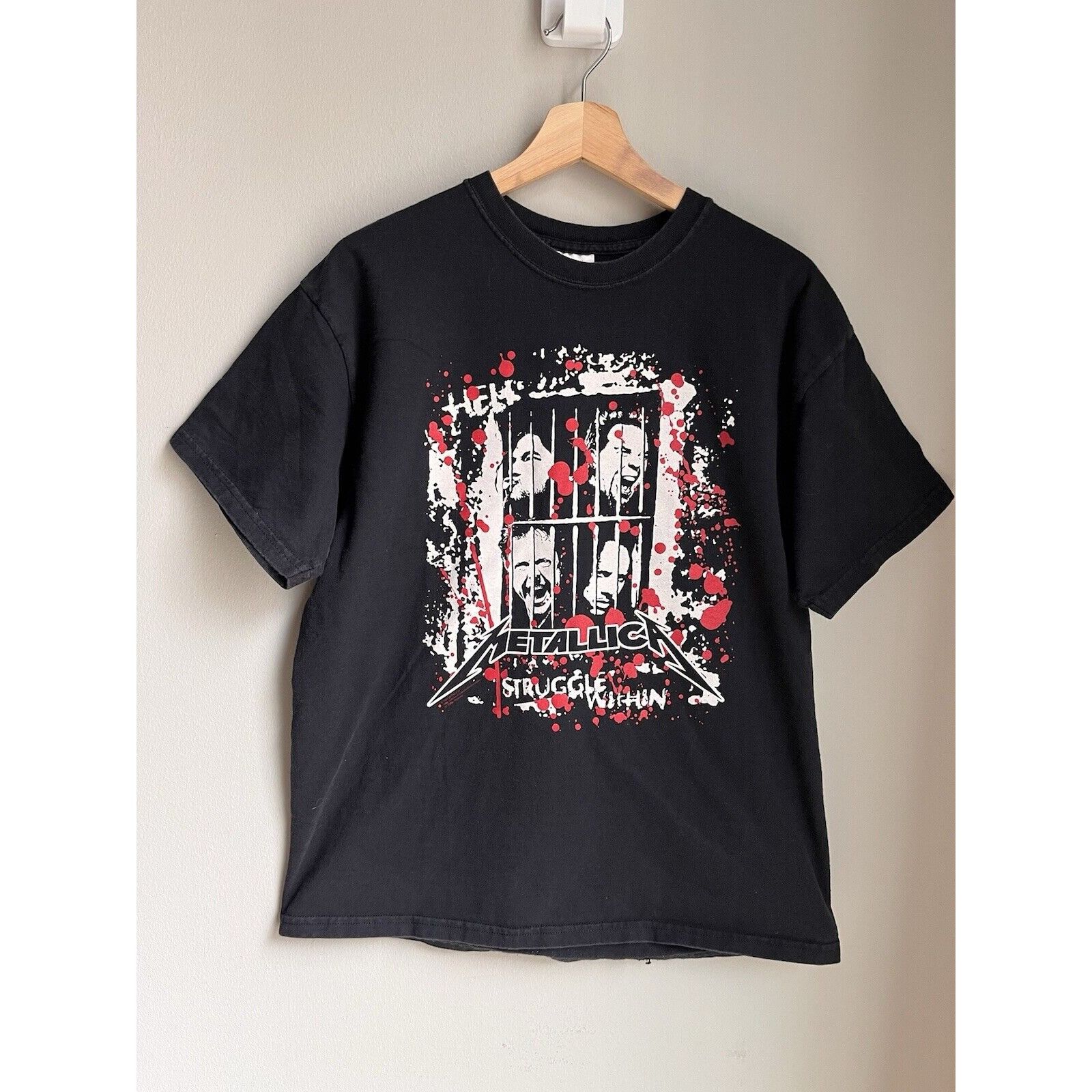 Metallica VINTAGE METALLICA STRUGGLE WITHIN TOUR BAND ARTIST TEE Y2K Size US L / EU 52-54 / 3 - 1 Thumbnail