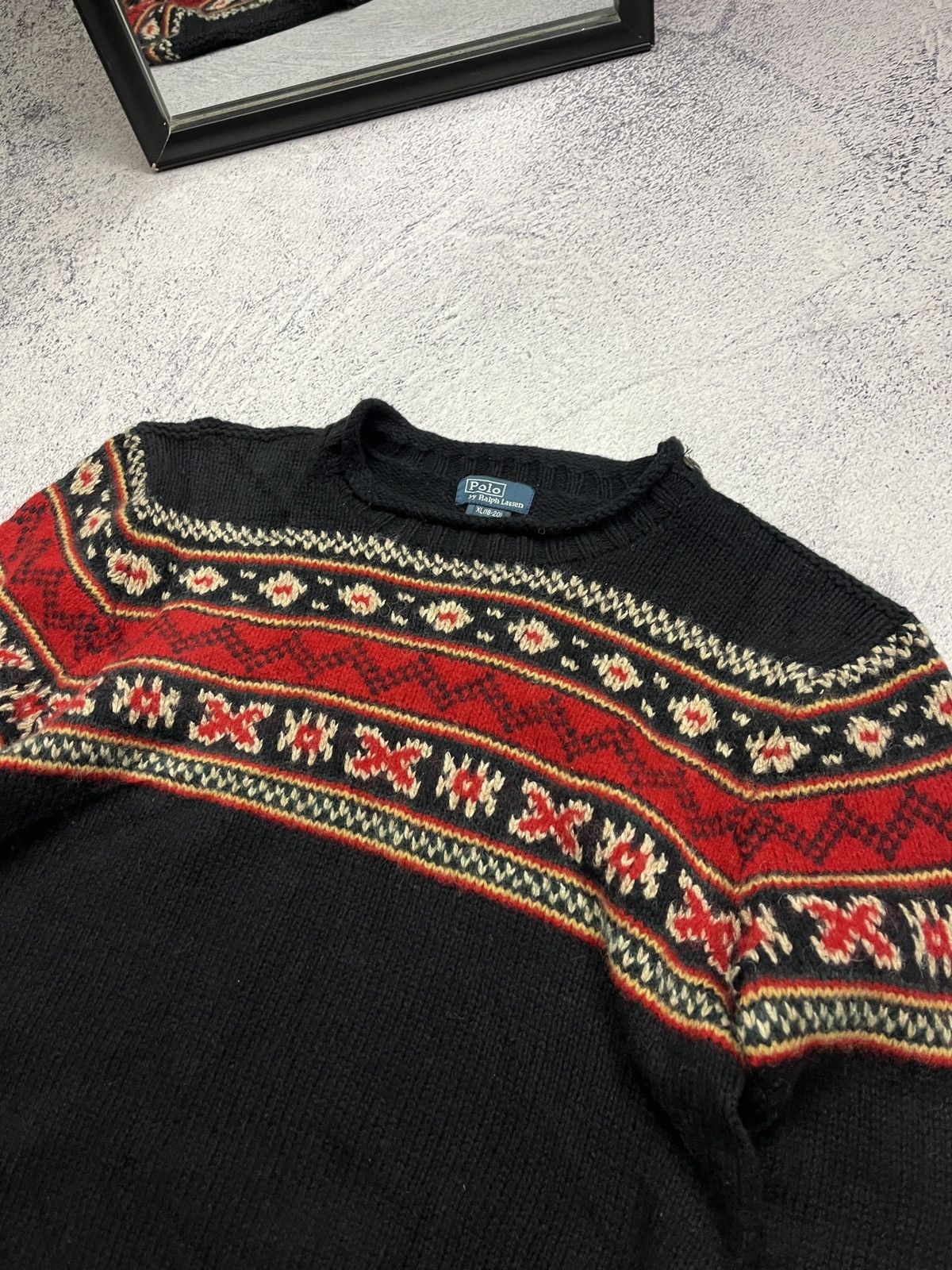 Polo Ralph Lauren Polo Ralph Lauren Fair Isle Nordic Cotton Wool Knit Sweater Size US XS / EU 42 / 0 - 7 Thumbnail