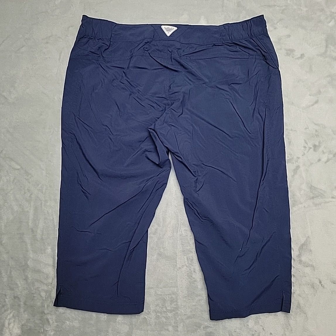 Vintage Columbia PFG Shorts Men L Blue Elastic Waist Lightweight UPF Fishing Bermuda Casual Outdoor UV Protection Size US 33 - 6 Thumbnail