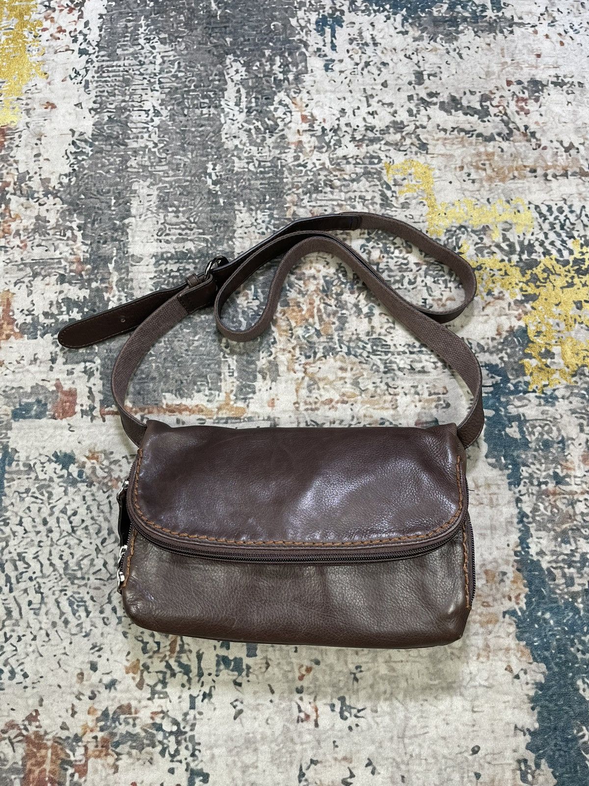 Japanese Brand Estine 2 Way Flip Flap Leather Sling Bag Size ONE SIZE - 1 Thumbnail