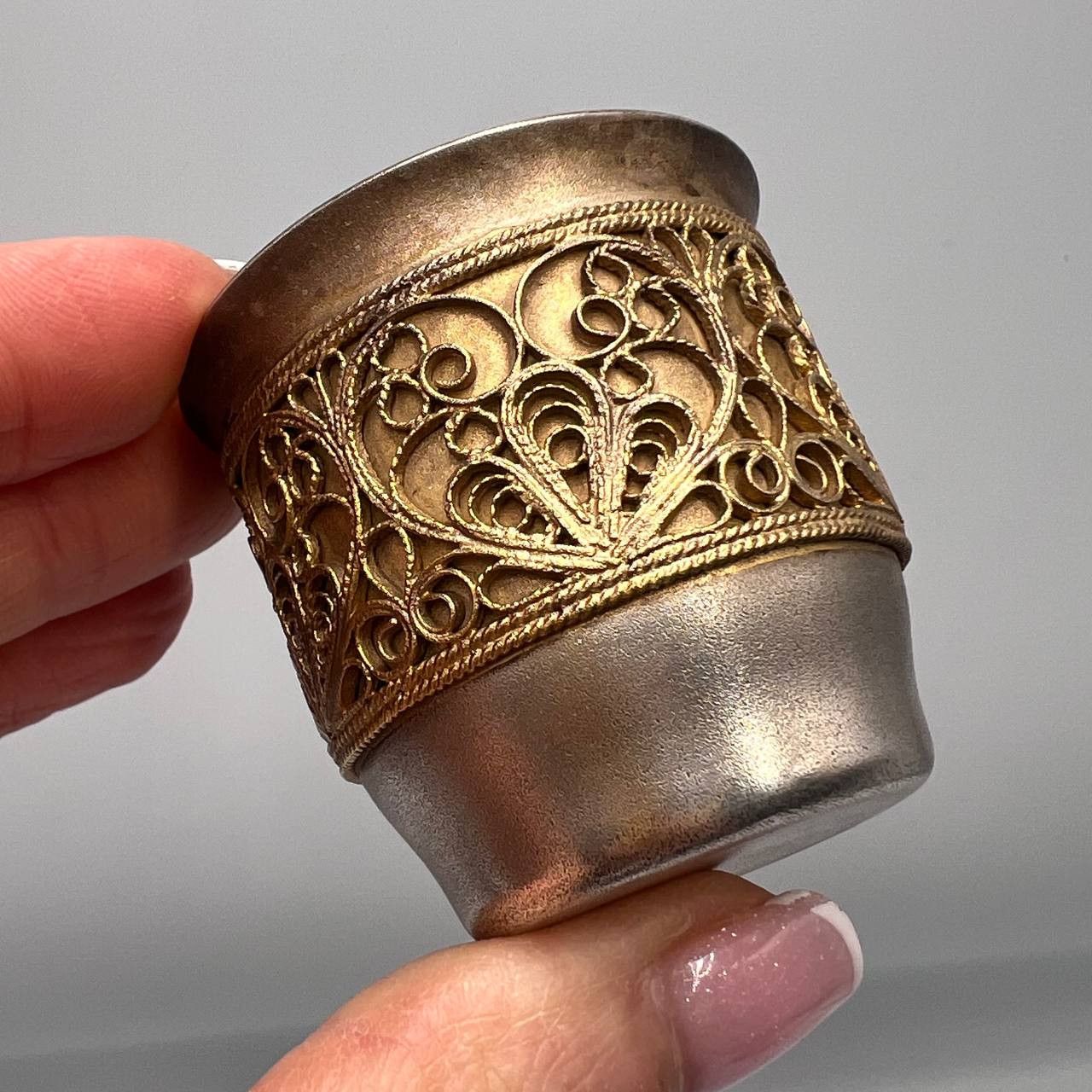 Vintage Vintage USSR Filigree Gilded Nickel Silver Shot Glasses Size ONE SIZE - 4 Thumbnail