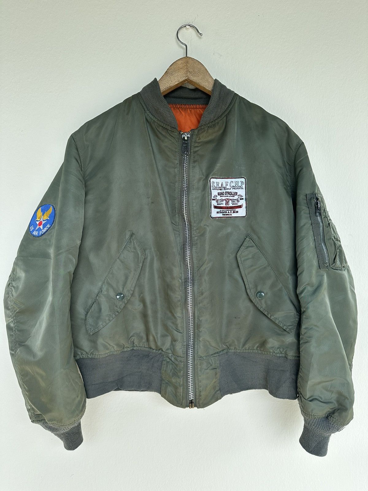 Vintage 80s Alpha Industries Bomber Jacket Flyers Type MA-1