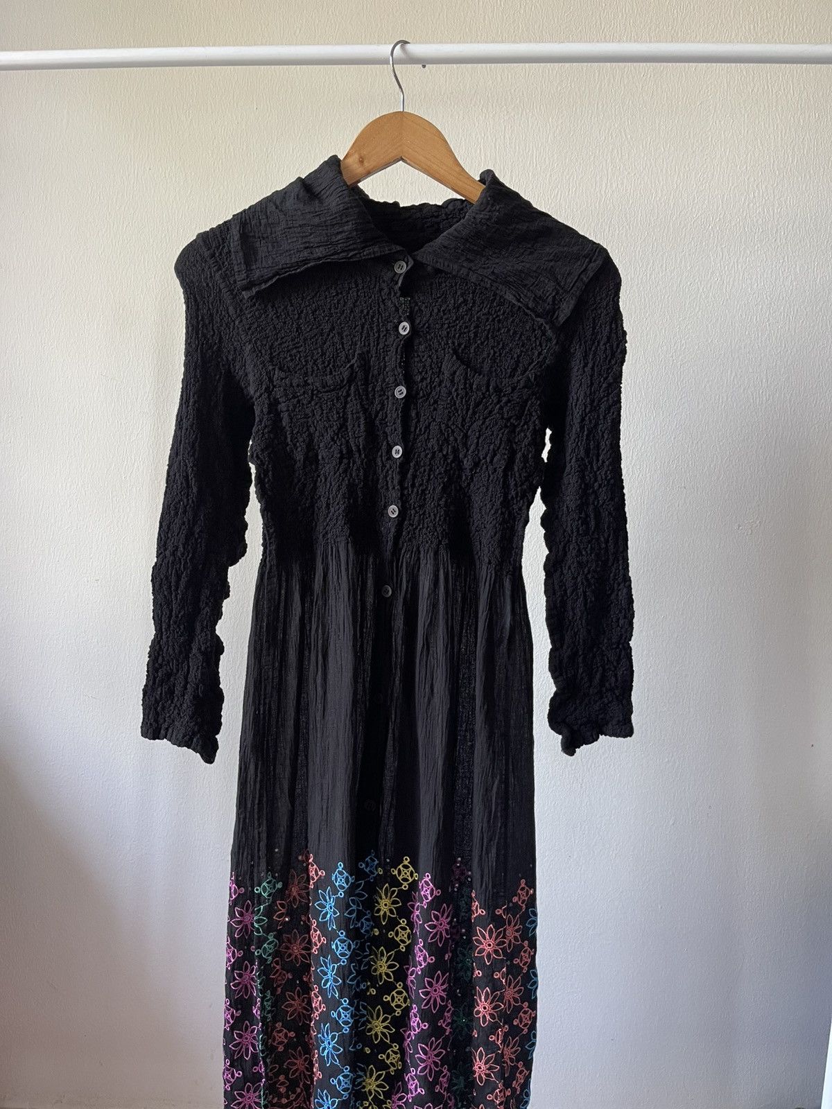 Issey Miyake Issey Miyake Mee Dress Flower Embroidered Size S / US 4 / IT 40 - 3 Thumbnail