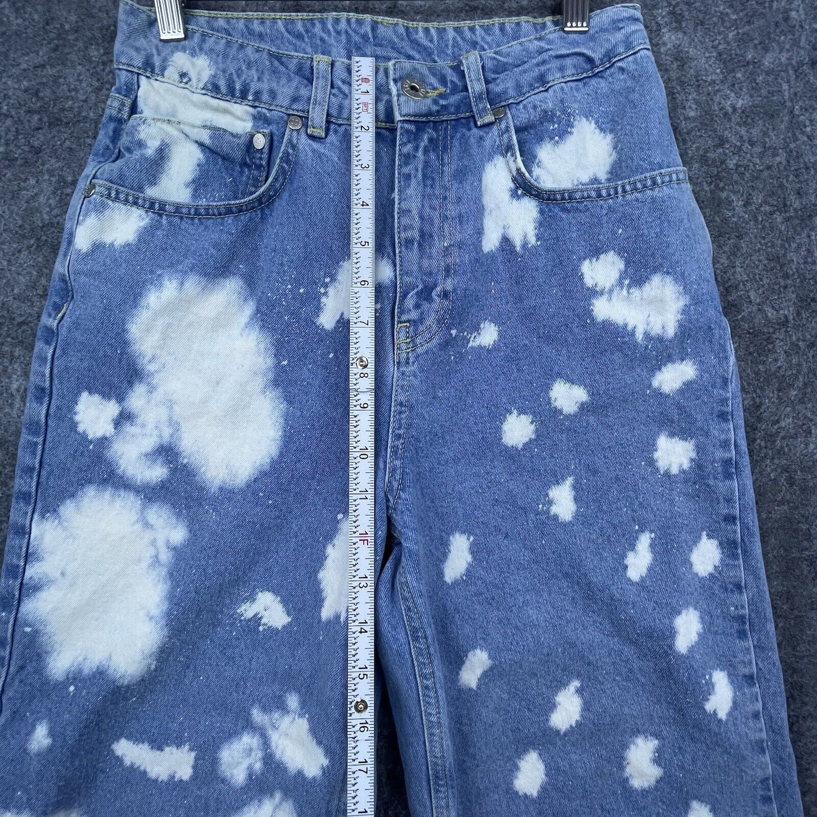 The Ragged Priest Ragged Jeans Women 28 Bleach High Rise Baggy Wide Streetwear Size 28" / US 6 / IT 42 - 6 Thumbnail