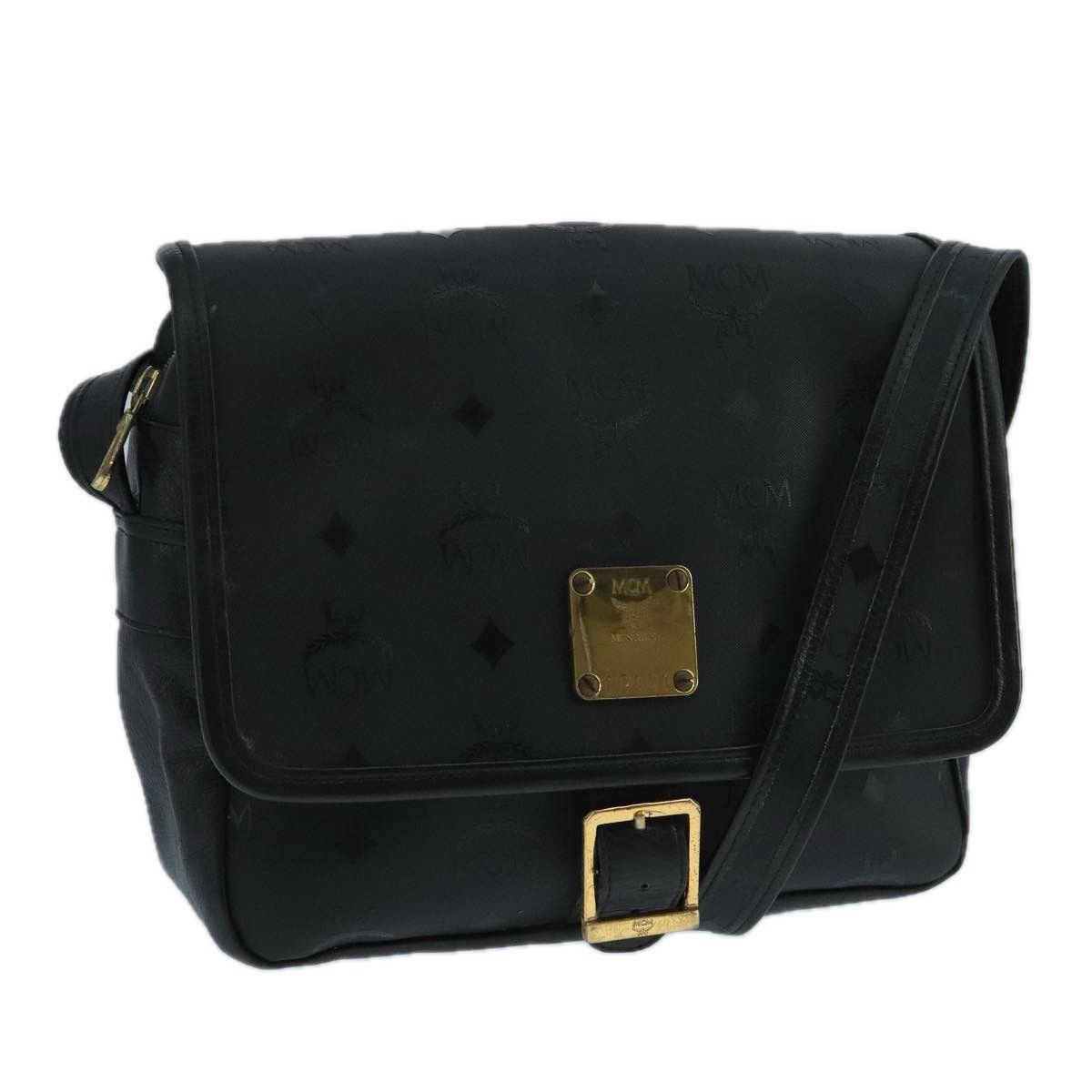 MCM Visetos Black Canvas Shoulder Bag (Pre-Owned) Size ONE SIZE - 1 Thumbnail