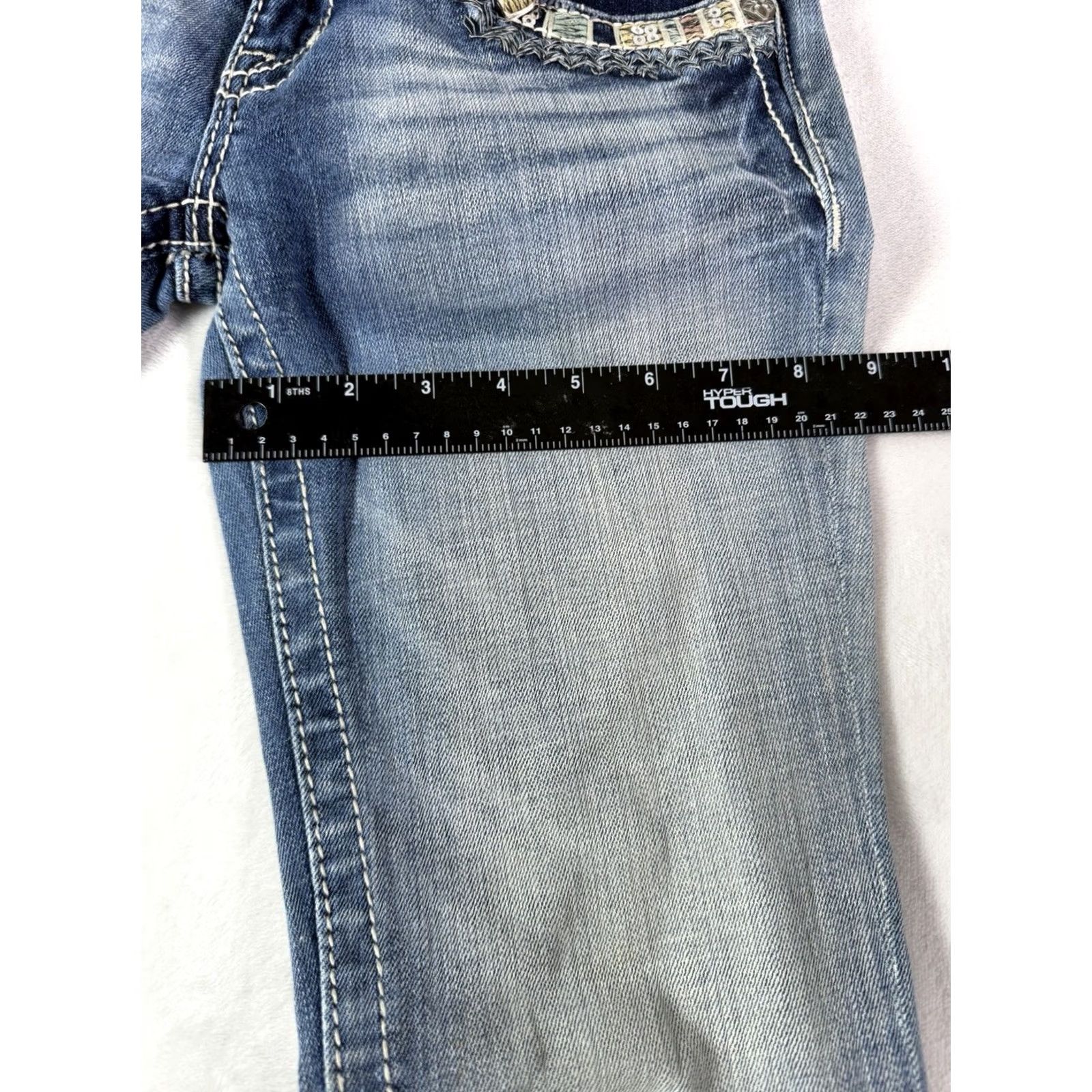 Miss Me Miss Me Jeans Slim Boot Western Cowgirl Denim 26 Blue 5-Pocket Design Womens Jeans Size 26" / US 2 / IT 38 - 7 Thumbnail