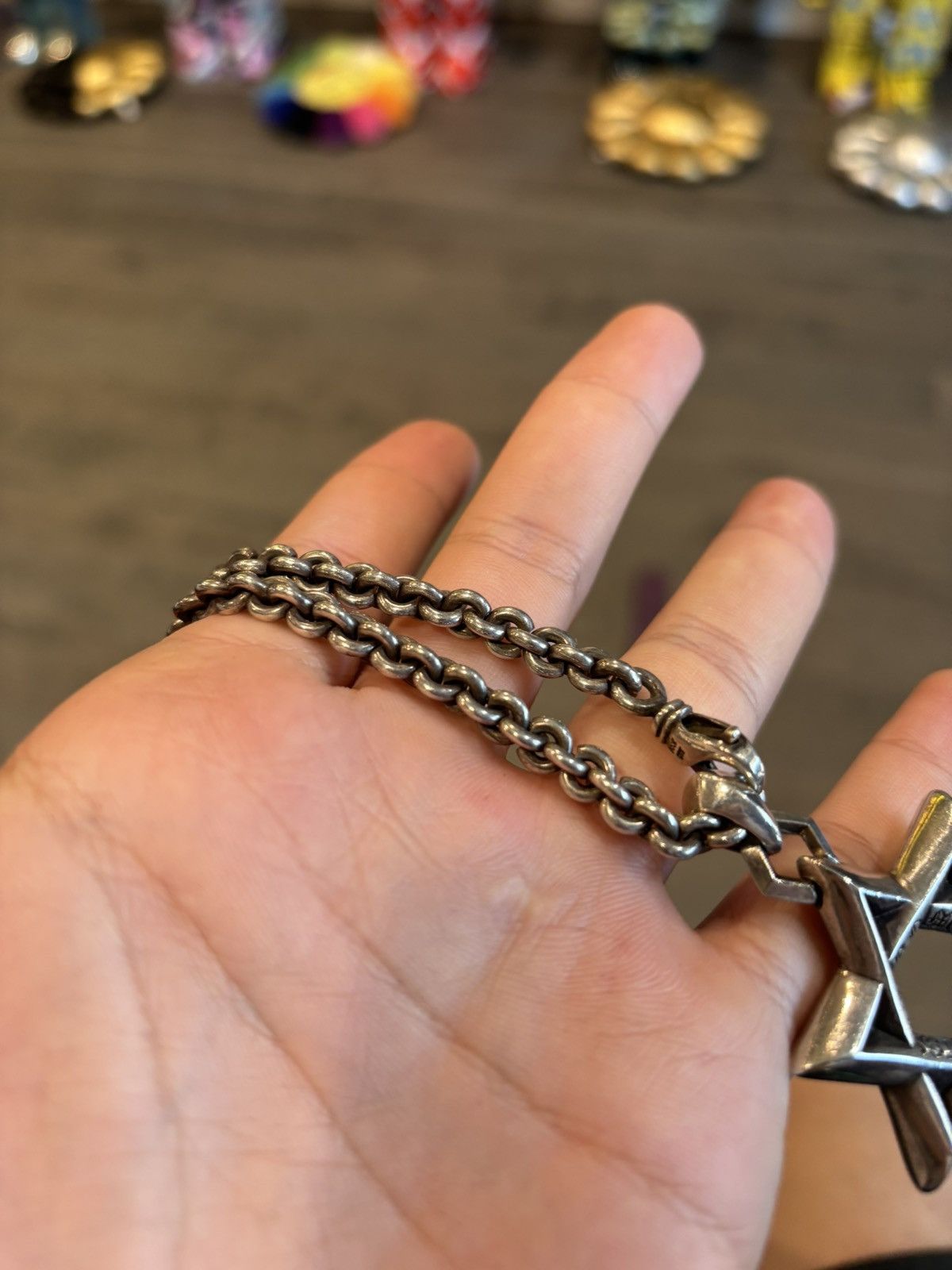 Chrome Hearts Chrome hearts Star of David + chain necklace Size ONE SIZE - 7 Thumbnail