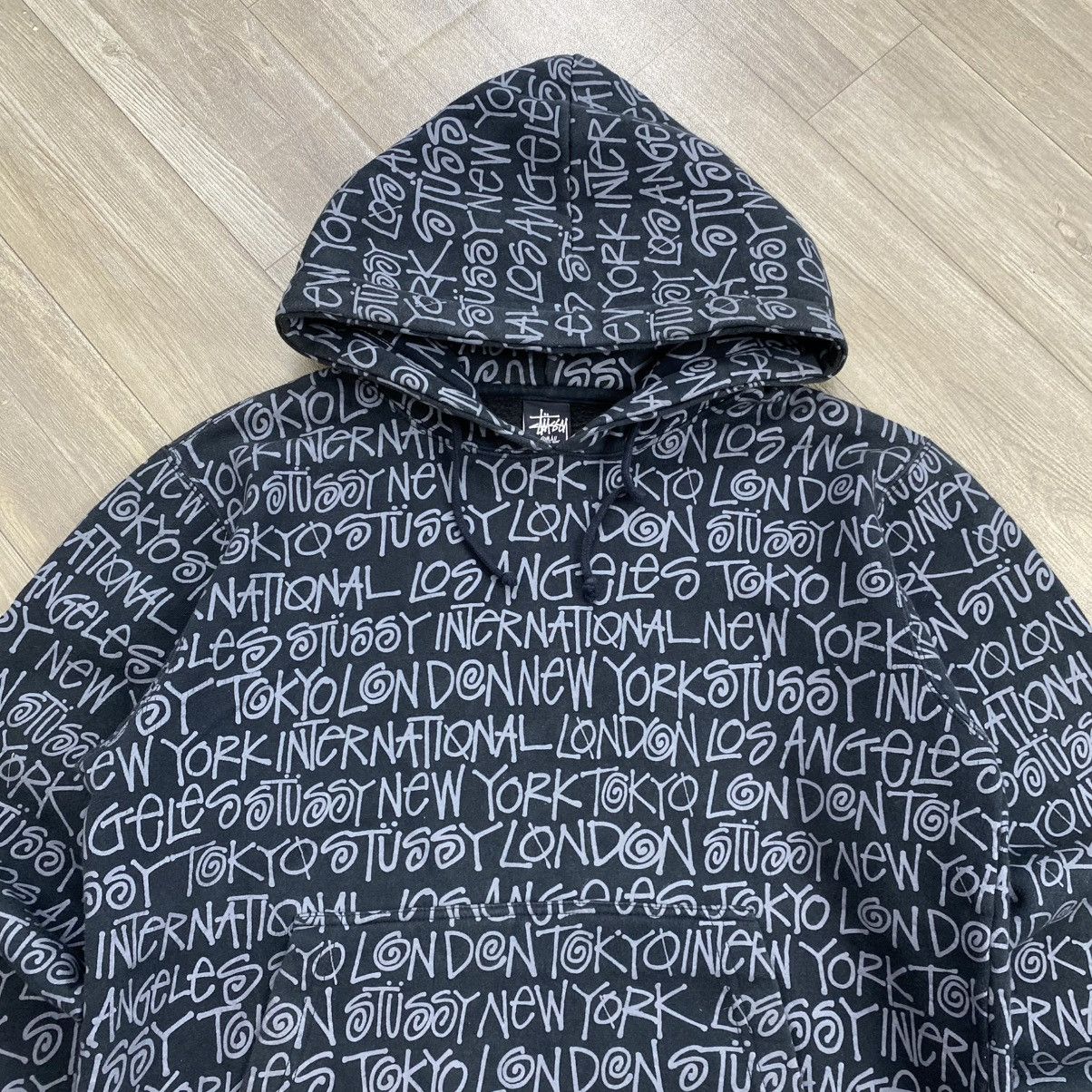 Stussy 00s Stussy World Tour Monogram Logo Pull Over Hoodie Japan Size US S / EU 44-46 / 1 - 2 Thumbnail