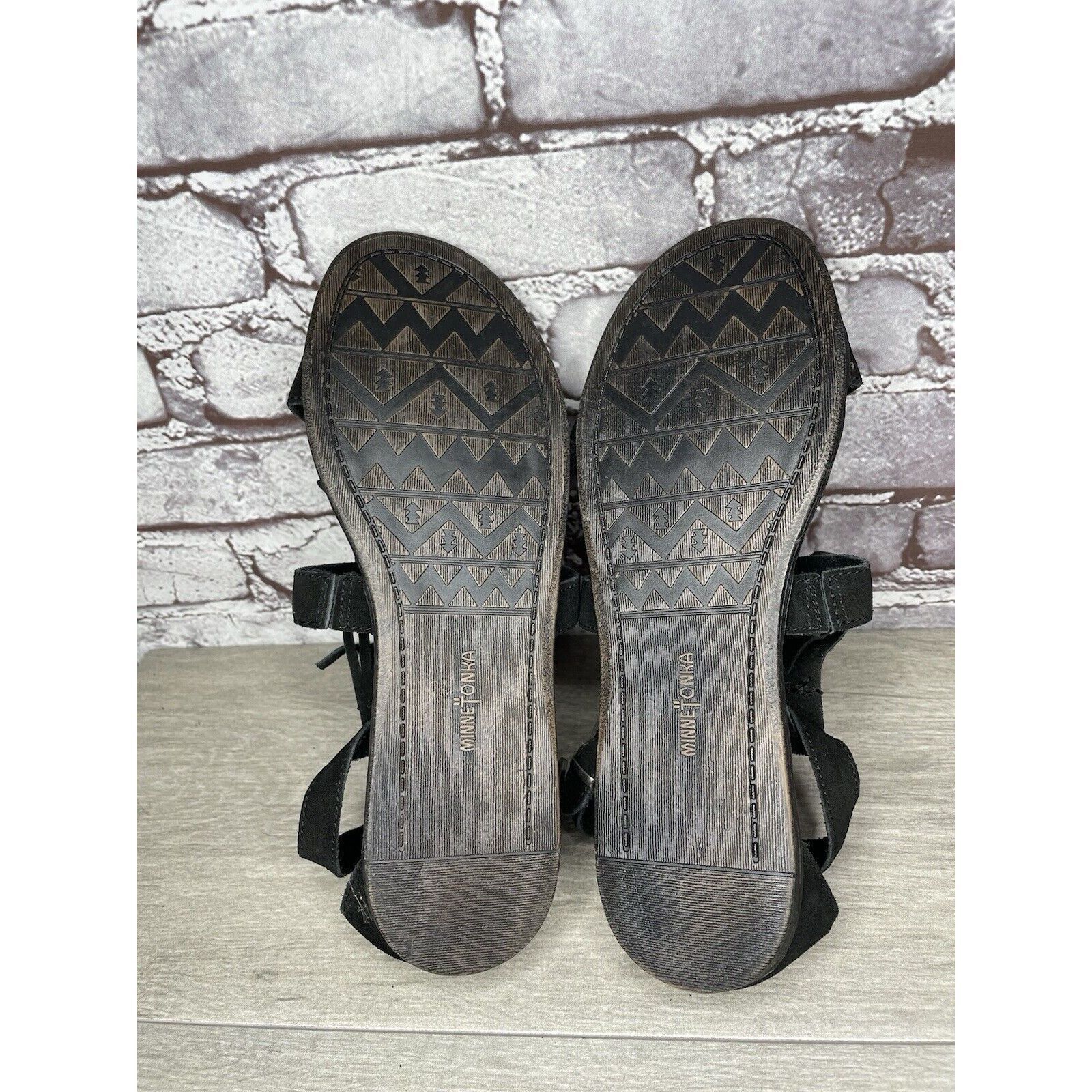Minnetonka Minnetonka Maui 71302 Black Suede Leather Ankle Strap Flats Size US 10 / IT 40 - 22 Thumbnail