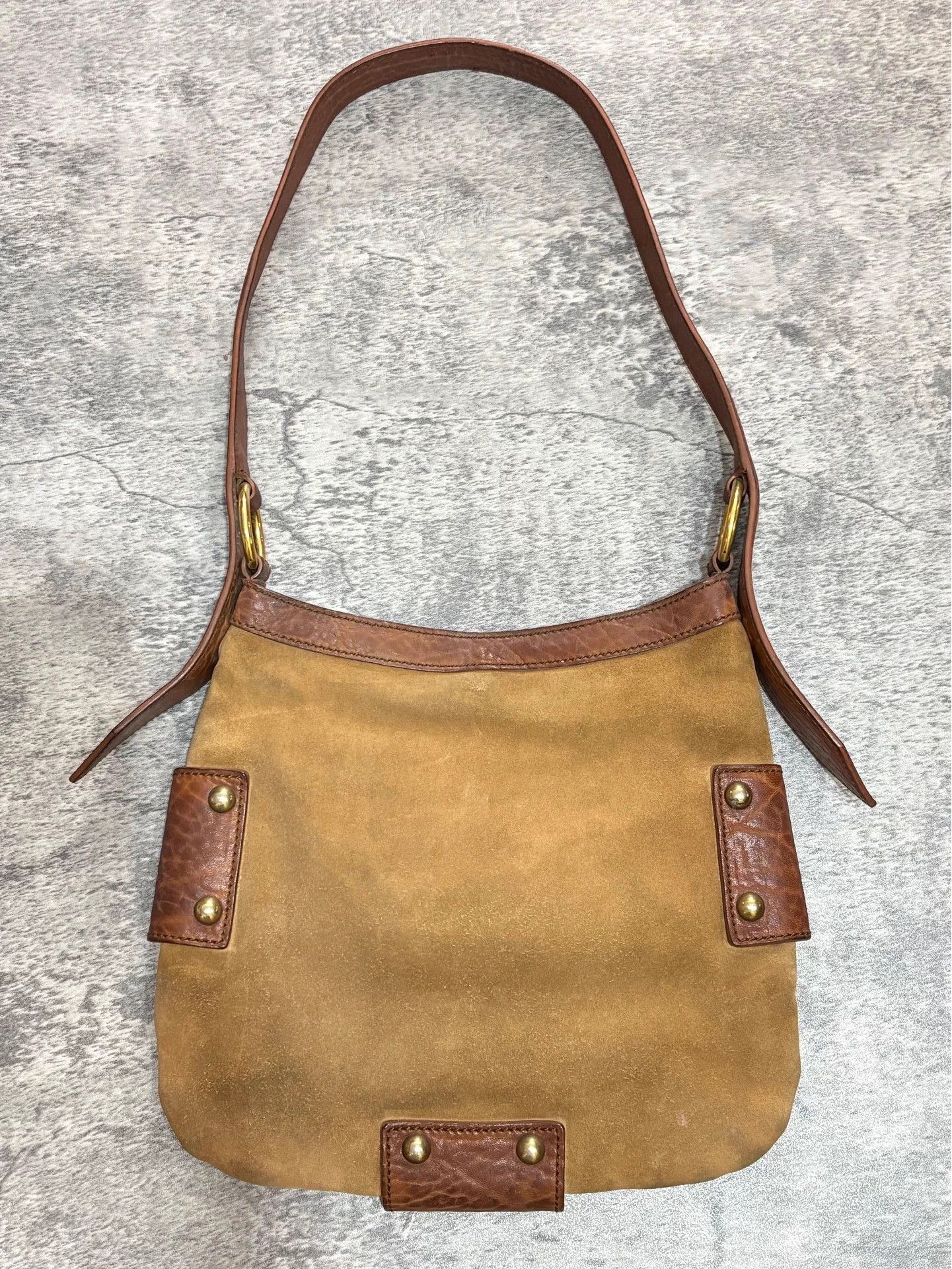 Yves Saint Laurent YSL Vintage Crucifix Suede Leather Limited Shoulder Bag Size ONE SIZE - 2 Thumbnail