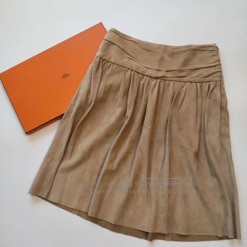 Hermes Hermes Cashmere Leather Skirt Size 25" / US 0 / IT 36 - 1 Thumbnail