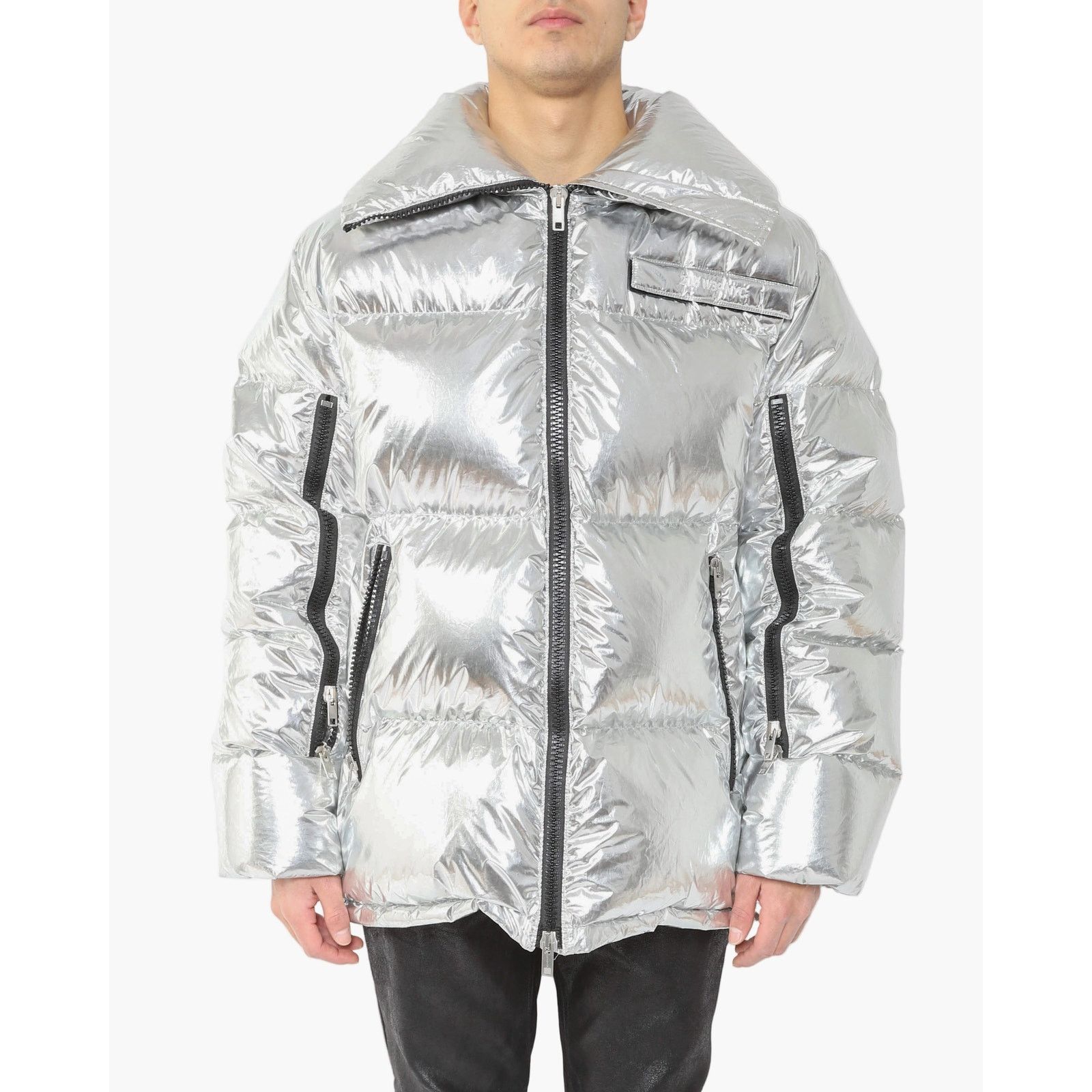 FW18 Oversized Puffer Jacket in Silver