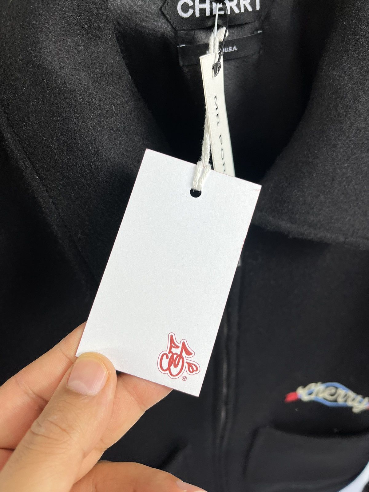 Cherry LA Black embroidered wool jacket Size US XL / EU 56 / 4 - 6 Thumbnail