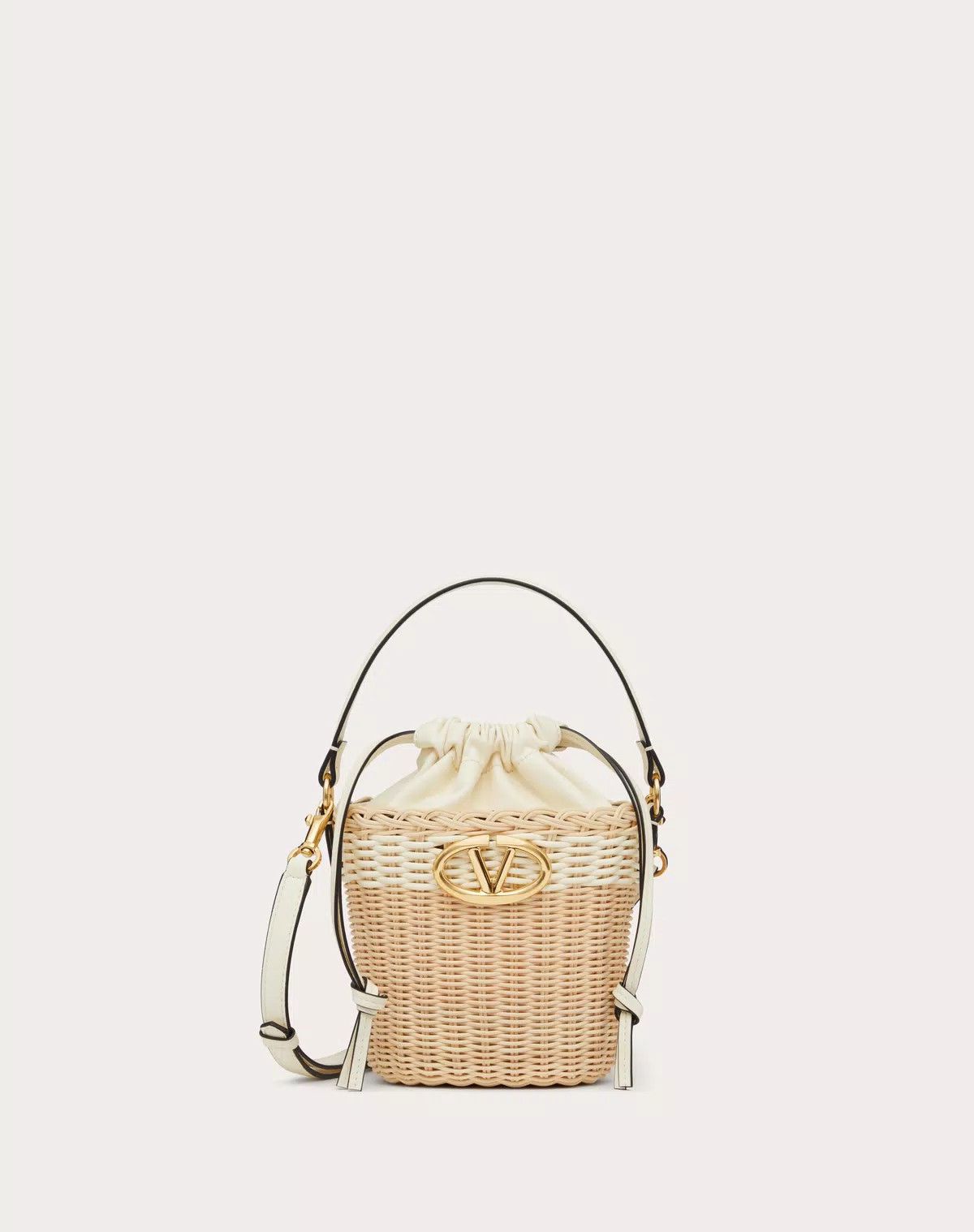 Valentino o1s1wg110625 Size: OS/Wicker Bucket Bag in Ivory/Beige Size ONE SIZE - 1 Thumbnail