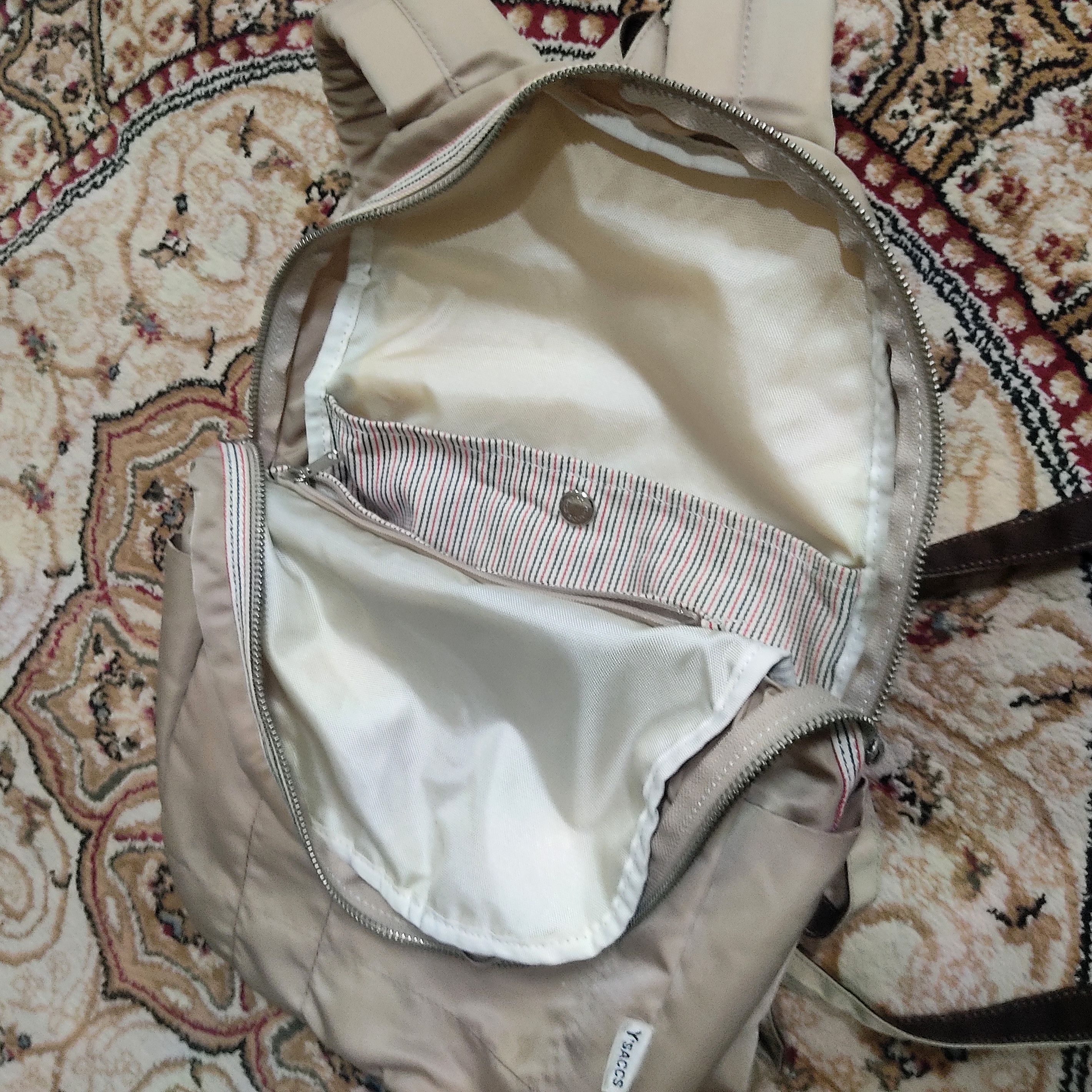 Yohji Yamamoto Vintage Y'SACCS Nylon Beige Small Backpack Size ONE SIZE - 4 Thumbnail