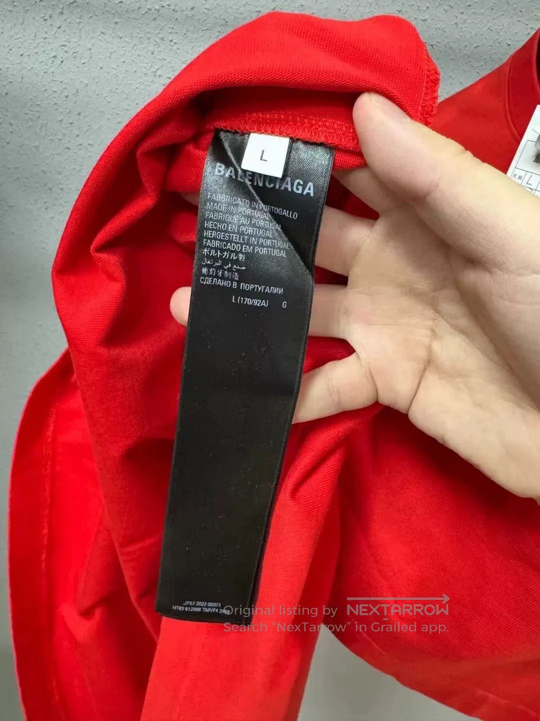 Balenciaga balenciaga red logo short sleeve t-shirt. Size US L / EU 52-54 / 3 - 4 Thumbnail