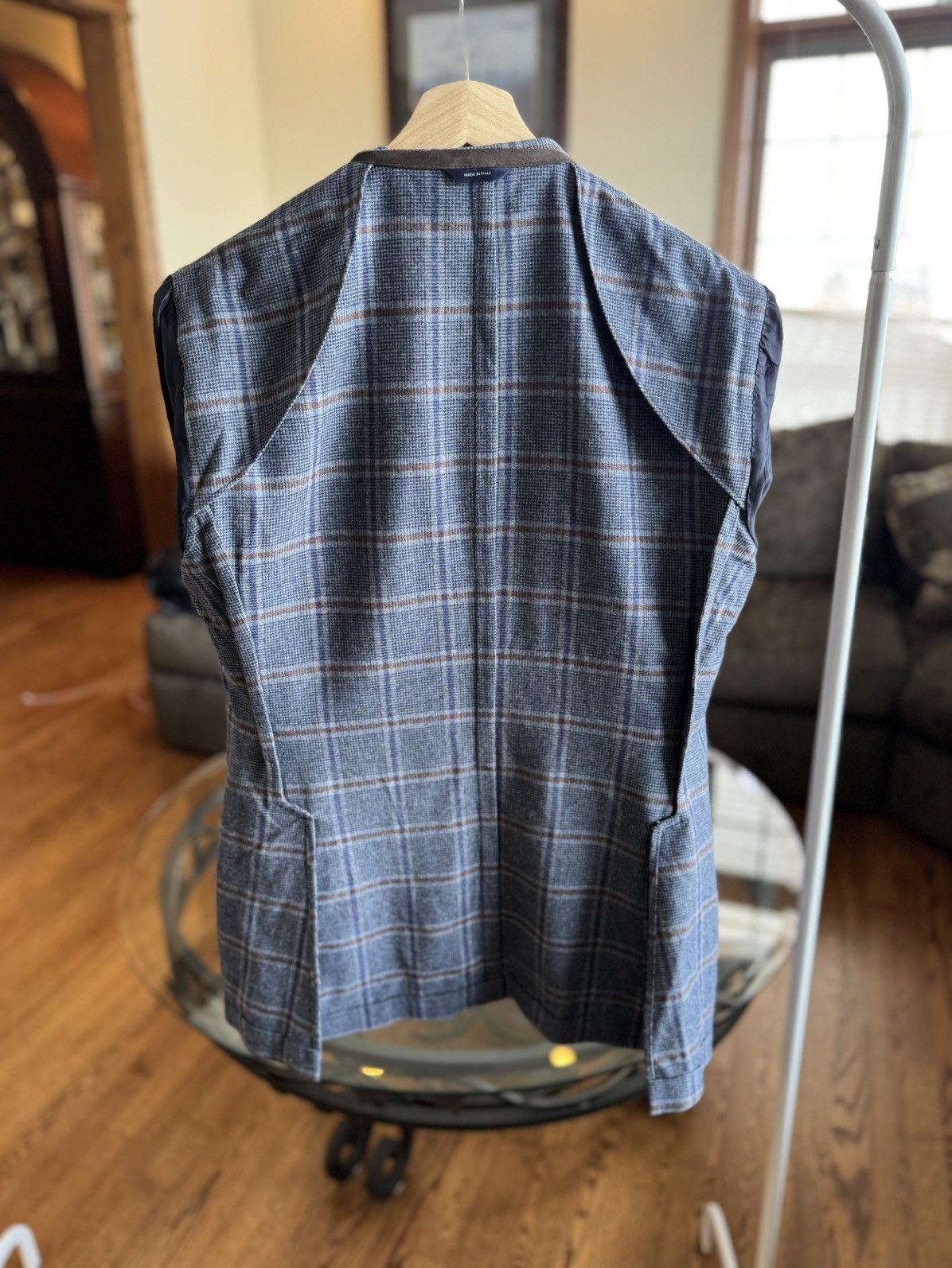 Tombolini Tombolini Blue Check Summer Sport Coat Size 40R - 4 Thumbnail