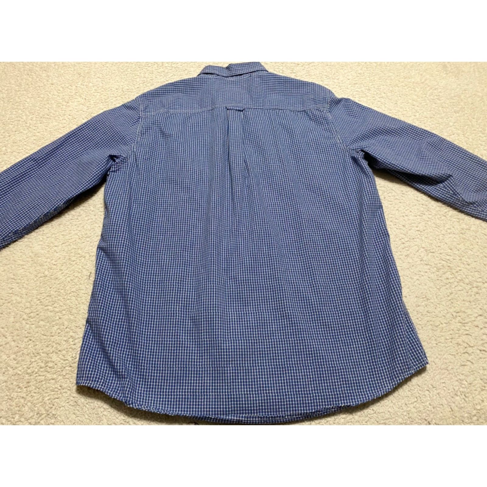 Chaps Chaps Ralph Lauren Mens Large Shirt Blue Plaid Check Long Sleeve Button-Down Shirt L Green Cotton, Polyester Size US L / EU 52-54 / 3 - 6 Thumbnail