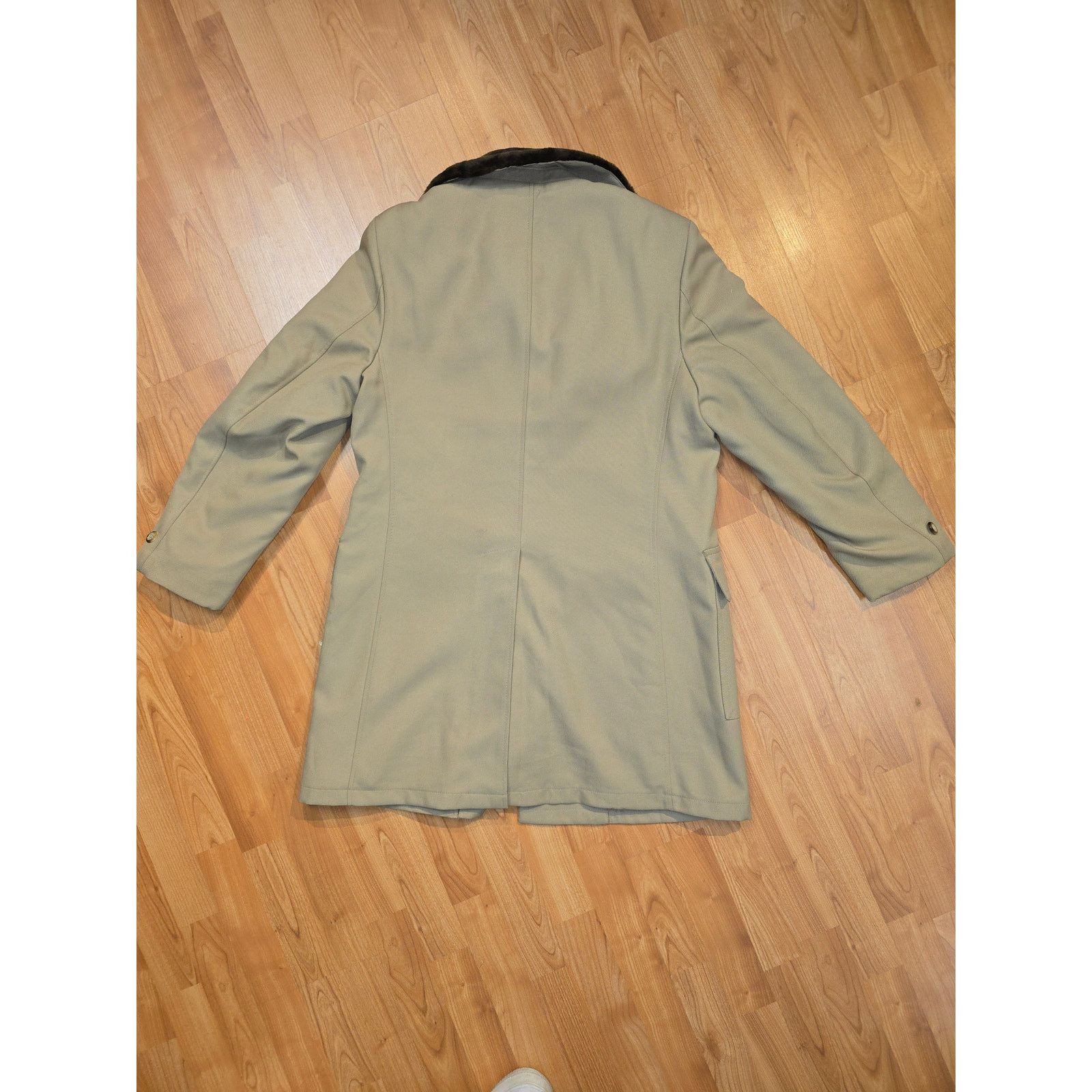 Sears Vintage Sears Overcoat 70s Faux Fur Collar 42 Reg Tan Jacket Size US L / EU 52-54 / 3 - 6 Thumbnail