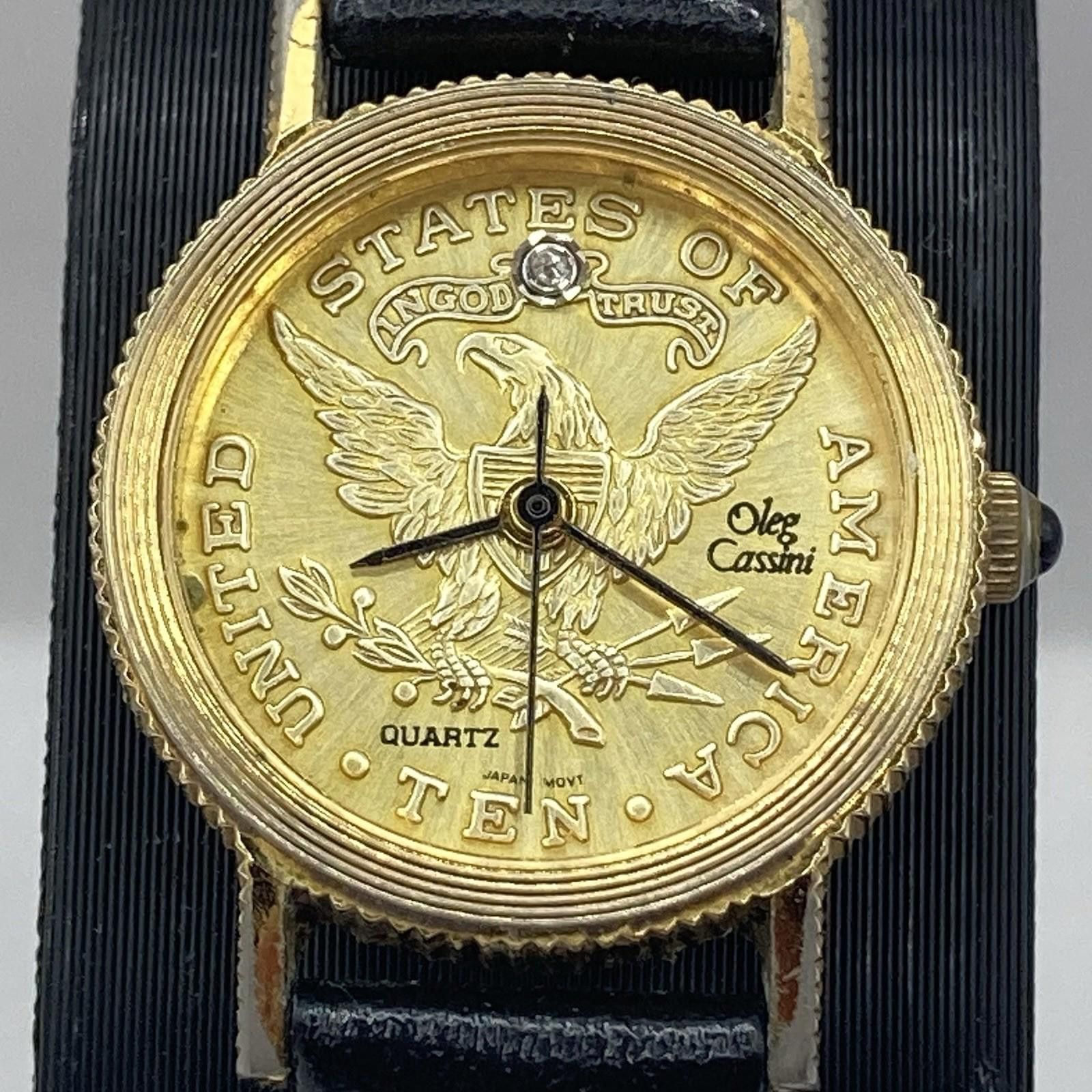 Oleg Cassini Vintage Women’s Oleg Cassini Gold Tone Ten Dollar Watch Size ONE SIZE - 3 Thumbnail