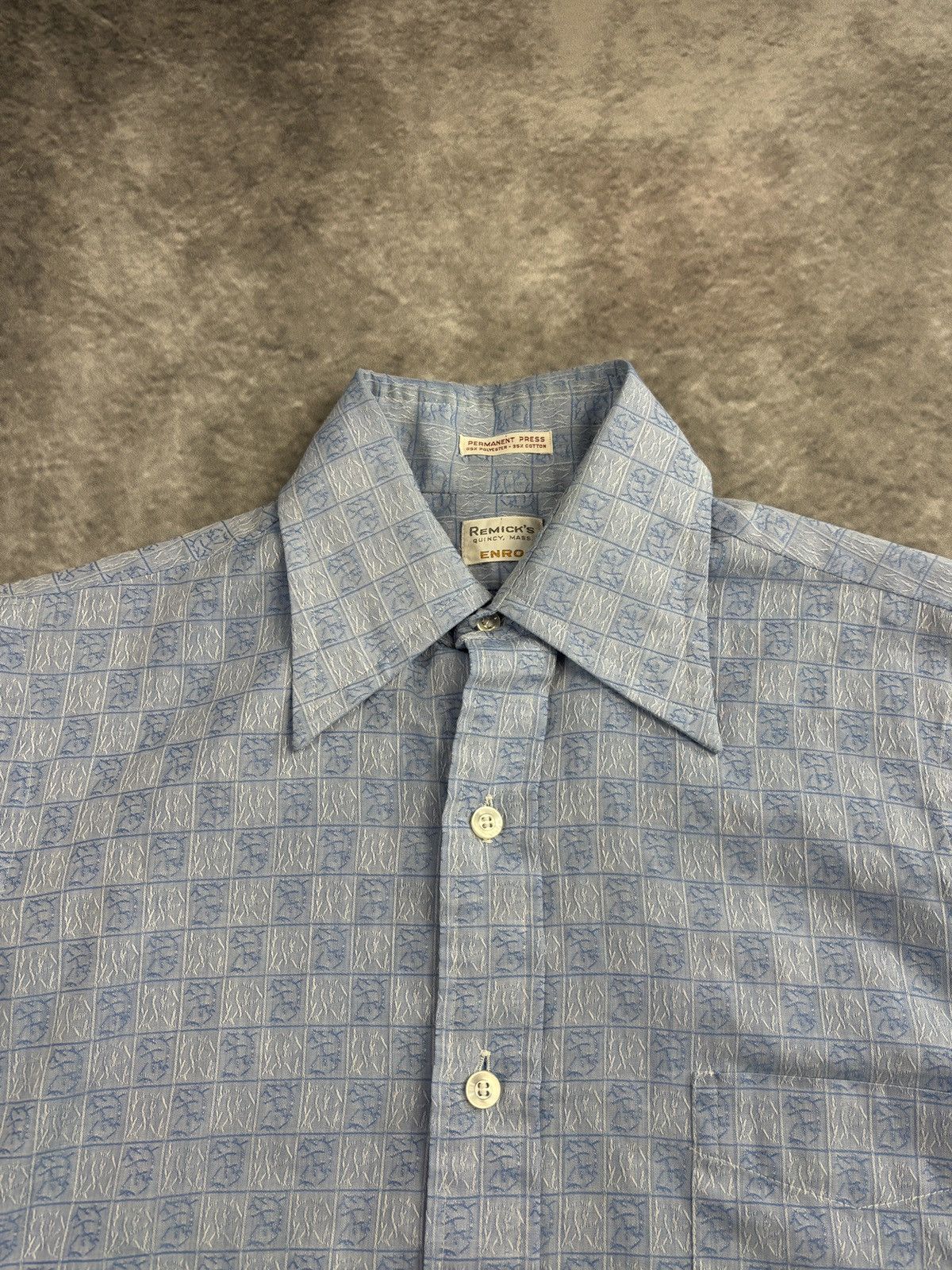 Vintage 1970s Enro Shortsleeve Shirt True Vintage Perma Press Summer Size US S / EU 44-46 / 1 - 6 Thumbnail