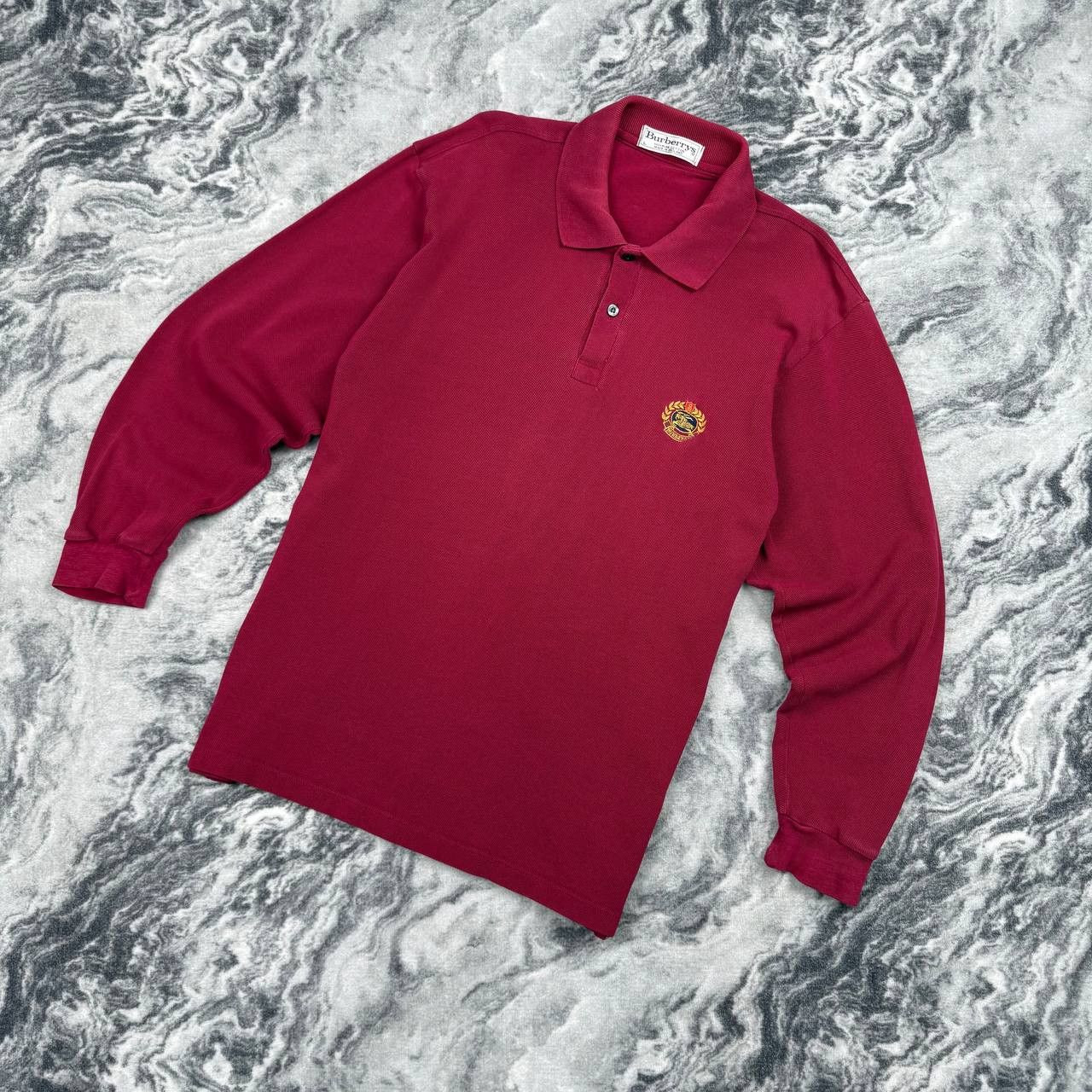 Burberry Vintage Burberrys Polo Shirt Long Sleeve 90s Size US L / EU 52-54 / 3 - 1 Thumbnail