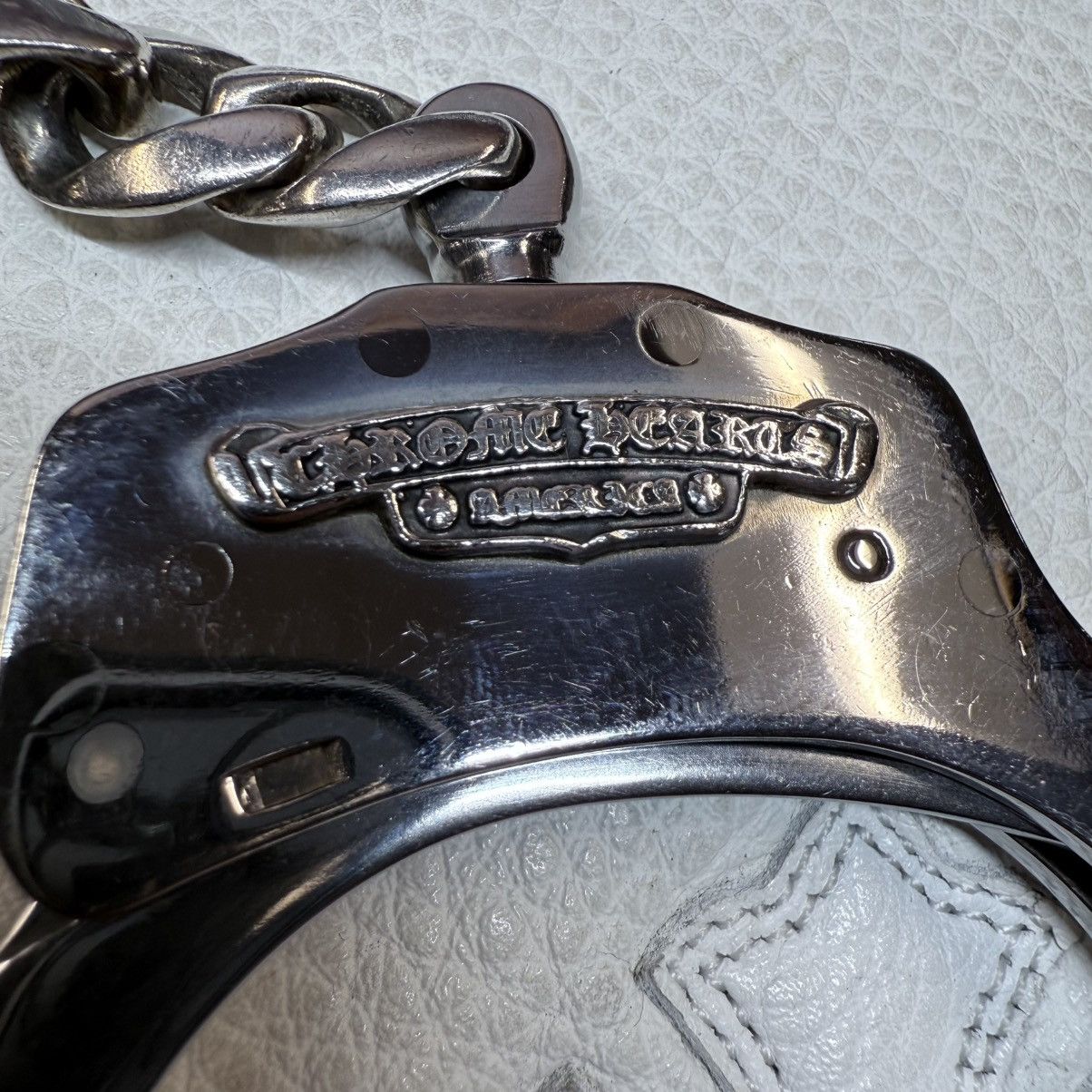 Chrome Hearts CHROME HEARTS STERLING SILVER HANDCUFFS WITH FOTI KEYCHAIN Size ONE SIZE - 12 Thumbnail