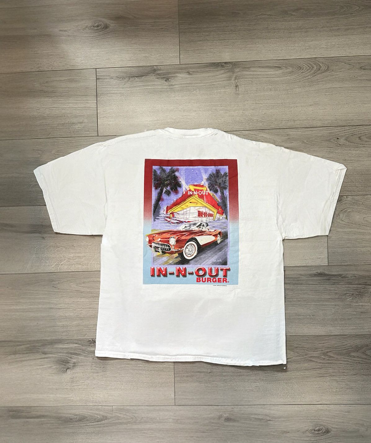 Vintage 2001 In-N-Out Burger California Retro Promo Tee Size US M / EU 48-50 / 2 - 2 Thumbnail