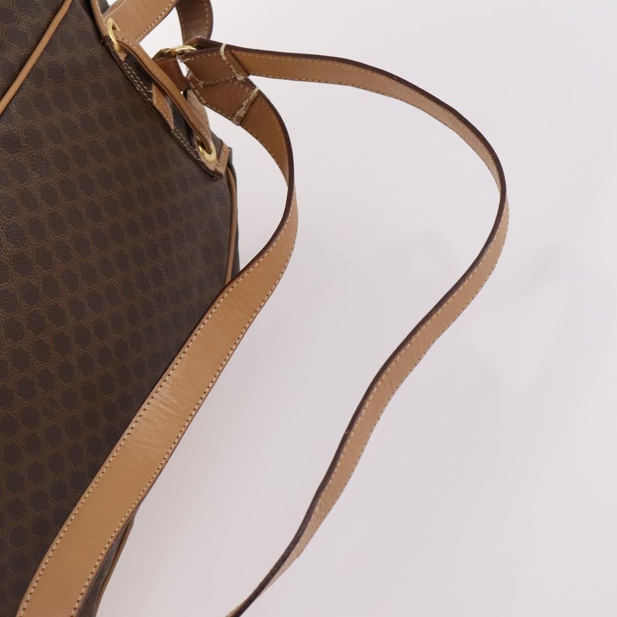 Celine CELINE Macadam Canvas Backpack Pvc Leather Brown Gold Size ONE SIZE - 9 Thumbnail