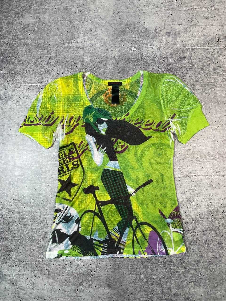 Custo Barcelona Vintage 00s Custo Barcelona AOP Printed Top T-Shirt Y2K Size L / US 10 / IT 46 - 1 Thumbnail