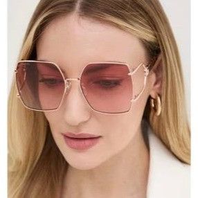 Gucci NEW GUCCI SUNGLASSES GG1564SA 004 GOLD/PINK OVERSIZED WOMEN Size ONE SIZE - 8 Thumbnail